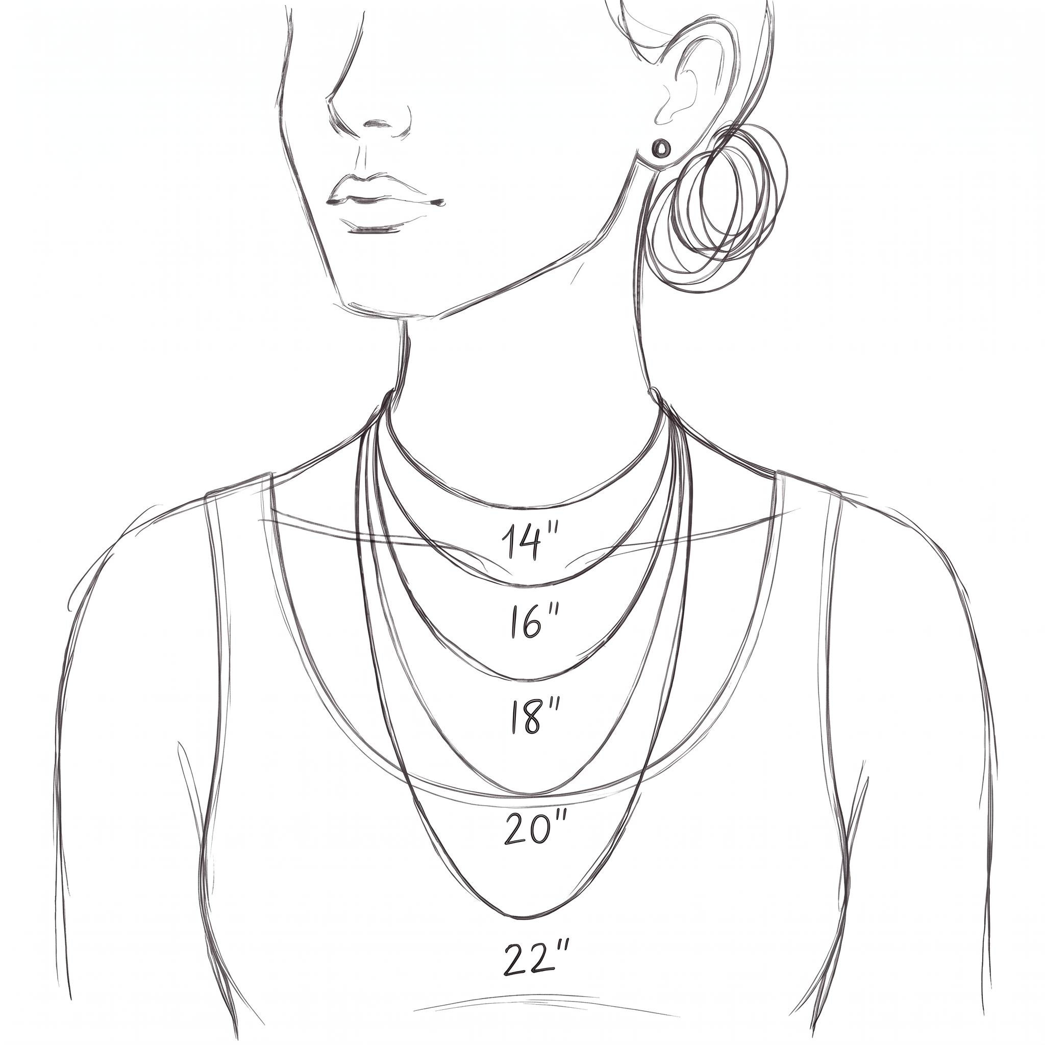 Necklace Length Size Guide