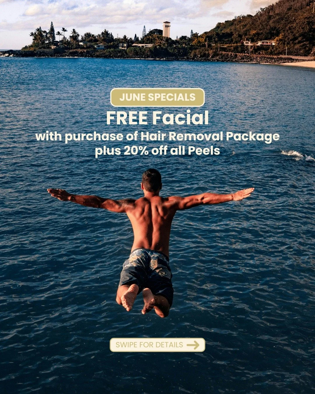 June is Men's Health Month so we're offering two new specials for some of our most popular men's services.

1️⃣ Get a FREE 60 minute DiamondGlow facial with the purchase of any Laser Hair Removal 3 Session Package.

2️⃣ Get 20% off any of our popular