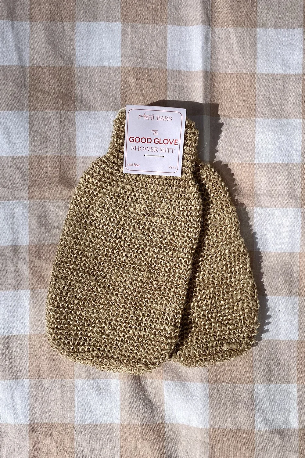 Good_Glove_Shower_Mitt_2_Labeled_Flatly_Gingham_tablecloth.jpg