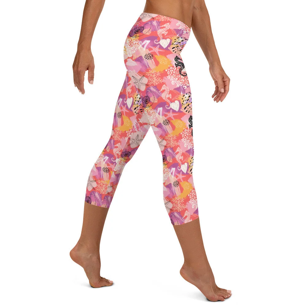 “Saltlife” Capri leggings for surf and sun.
