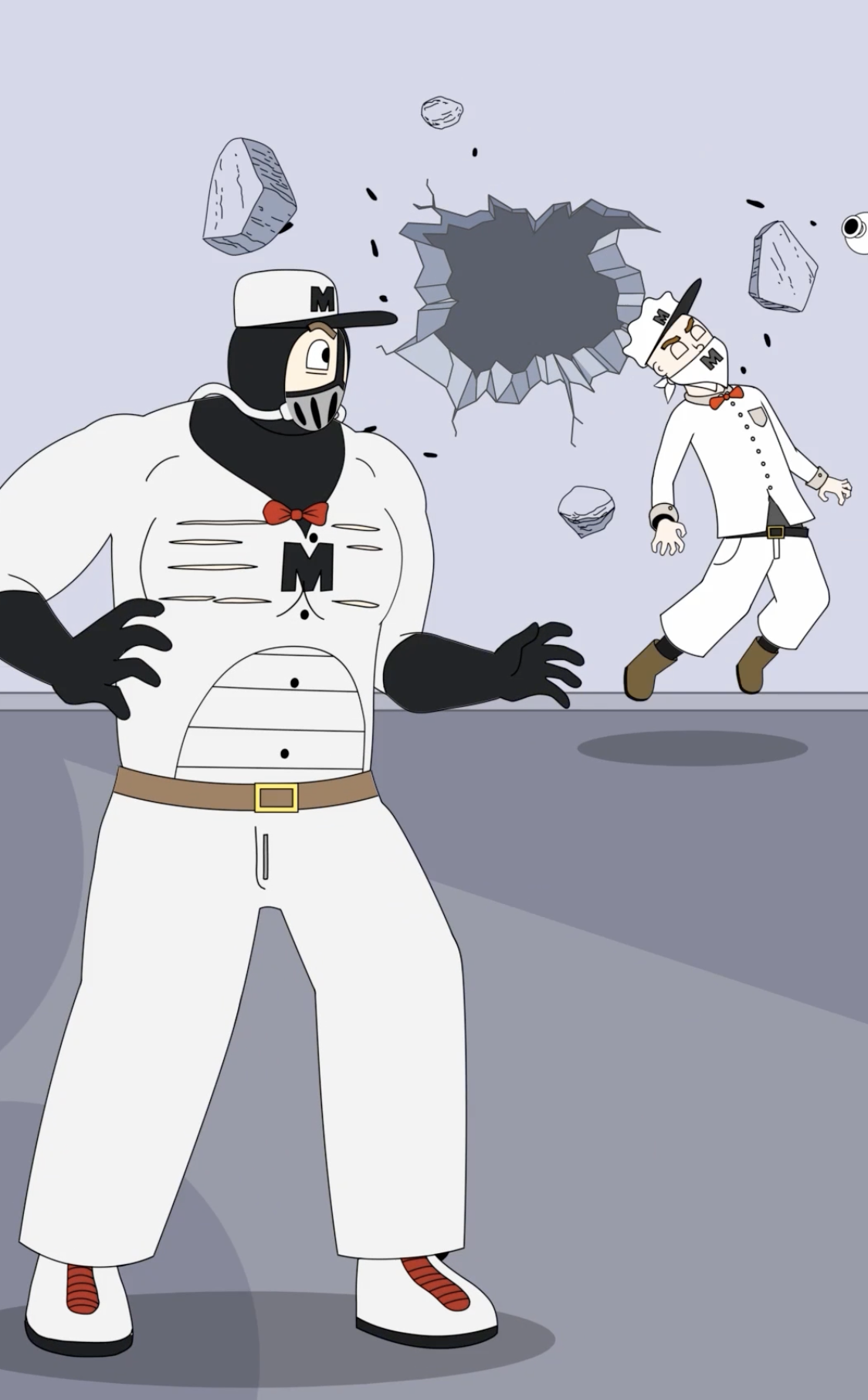 The Milk Man watches his henchman get killed by Brackish the Marsh God.