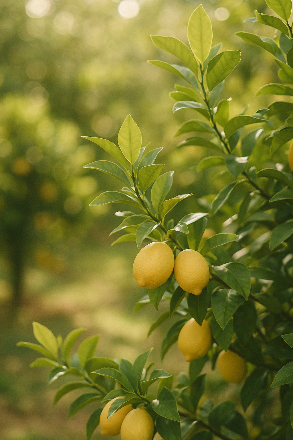 Vibrant Sicilian lemon tree with bright yellow citrus symbolizing fresh ideas and sustainable growth.