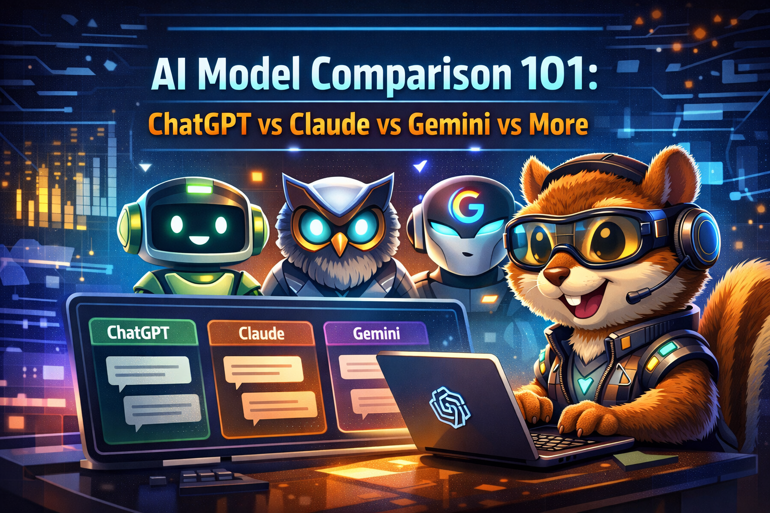 AI Model Comparison 101 ChatGPT vs Claude vs Gemini vs More