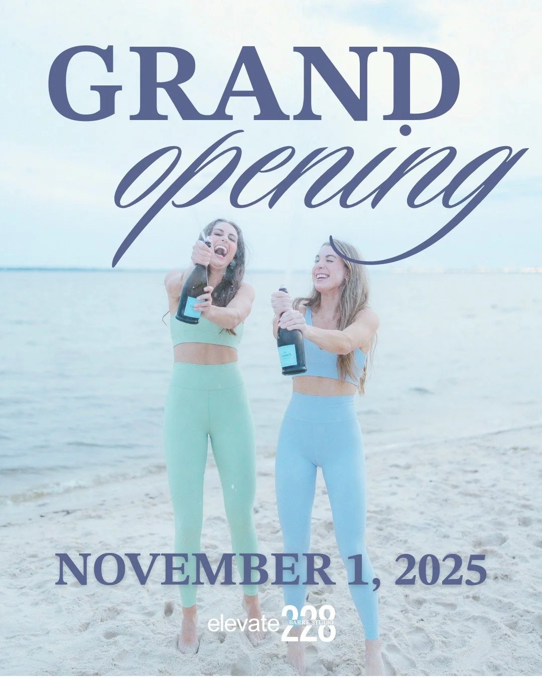 We&rsquo;re so excited to officially celebrate our Grand Opening on November 1! 🎉 We will have a full day of free activities! Swipe to see our schedule! 

9 AM &ndash; 30/30 Class
30 minutes of barre with Elevate 228 followed by 30 minutes of functi