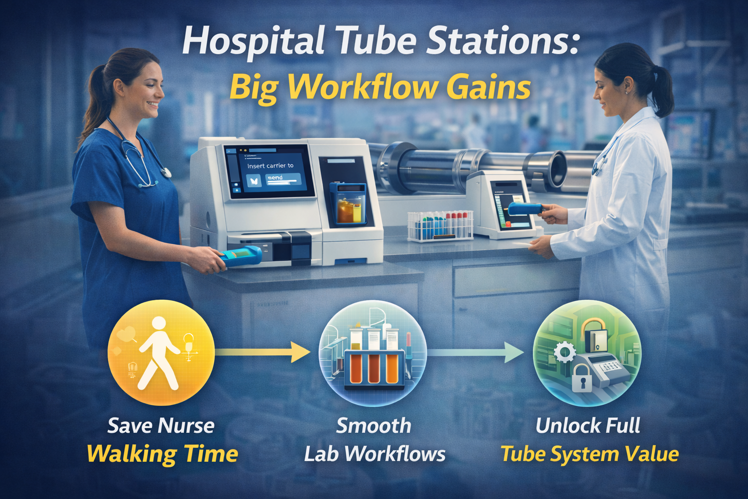 Hospital Tube Stations: Small Footprints, Big Gains in Nurse and Lab Workflows