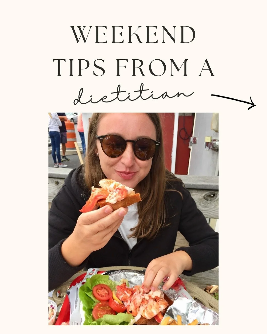 ✨Weekend Tips from a Dietitian✨
Weekends can make it tough to stick with your goals — busy schedules, travel, social plans — you name it. But staying consistent (even in small ways!) helps you avoid the “I’ll just restart on M