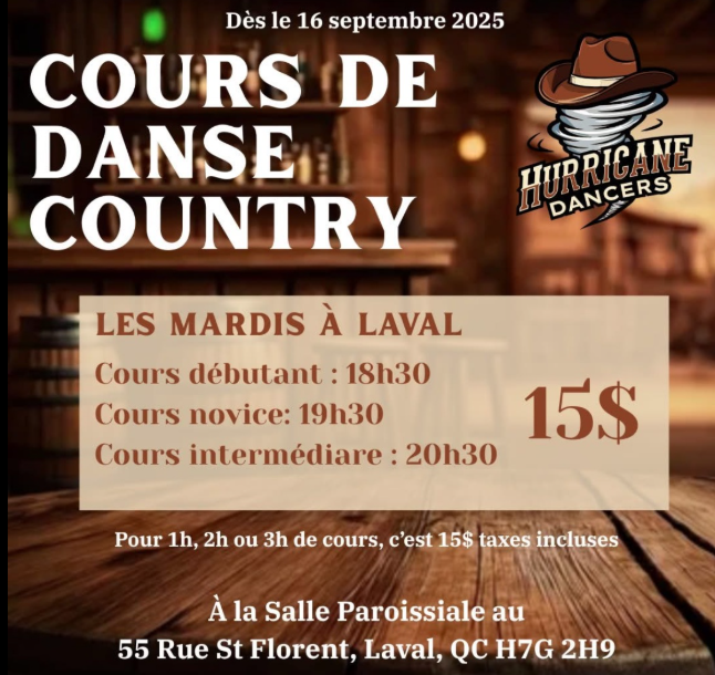 Cours du mardi à LAVAL