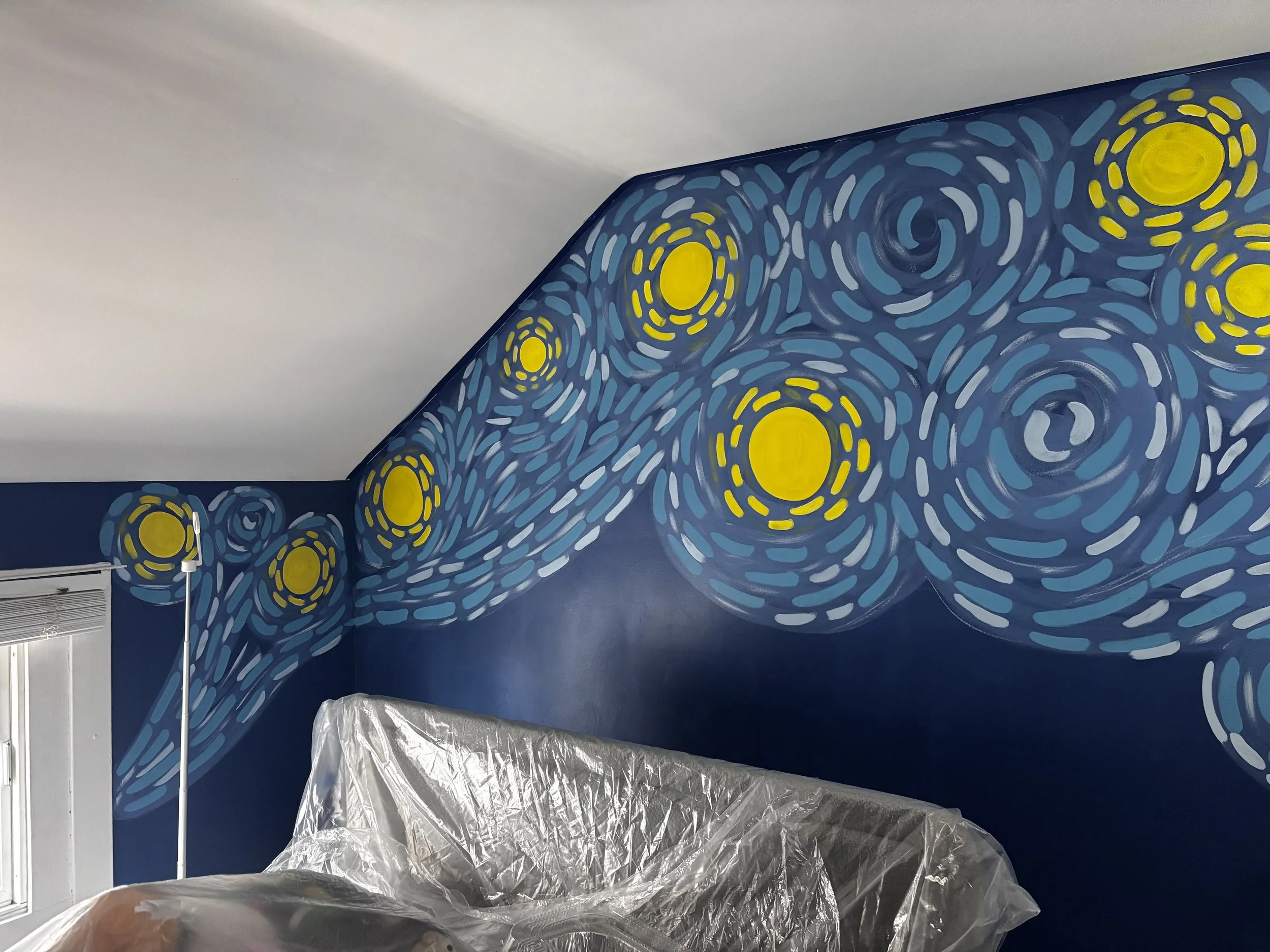Van Gogh’s “Starry Night” (Karla’s Version) for a Child’s Dream-Like Bedroom Mural