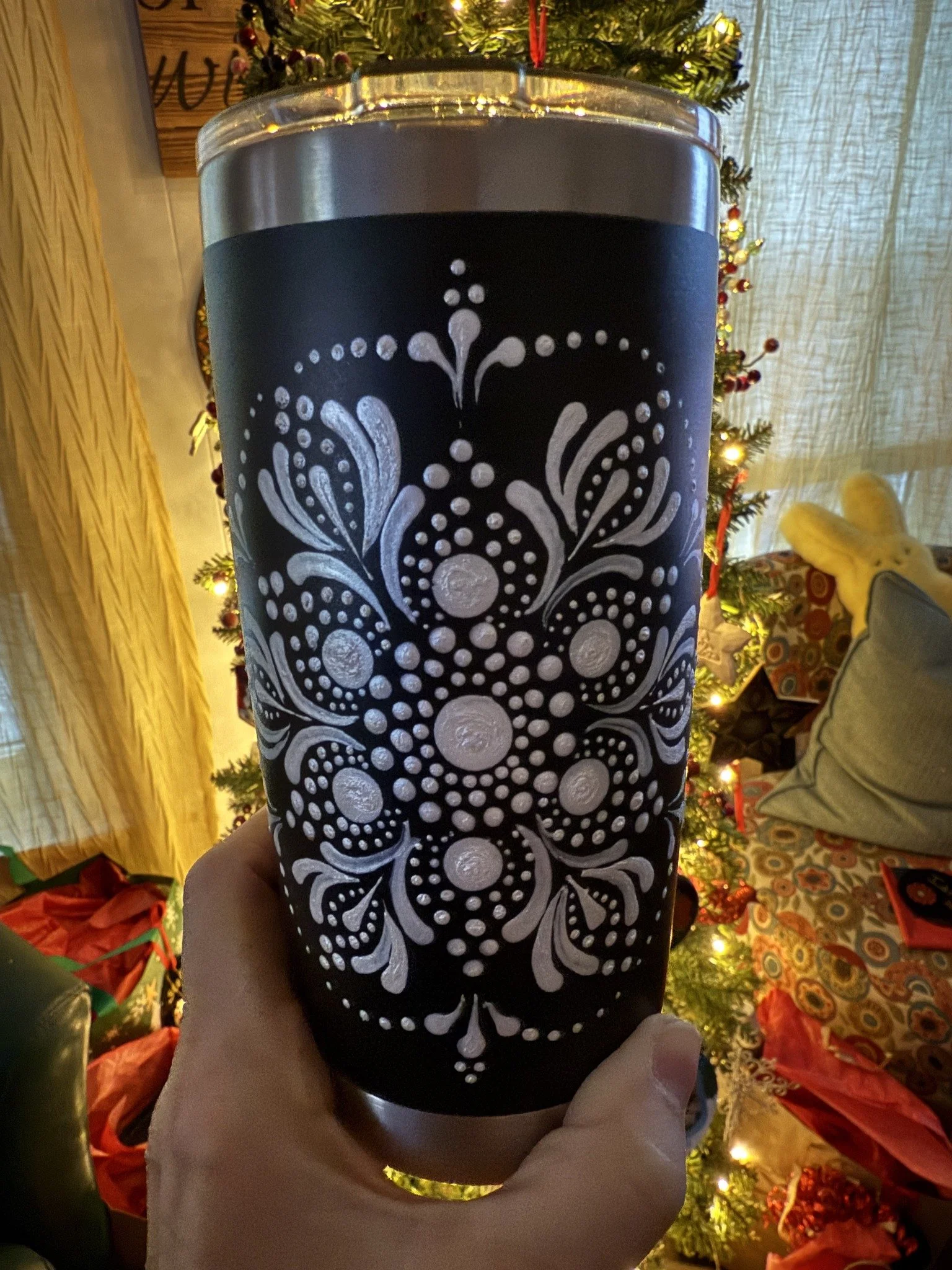 Steel Tumbler - Dot Mandala Painting with Julie at Trinity Lane