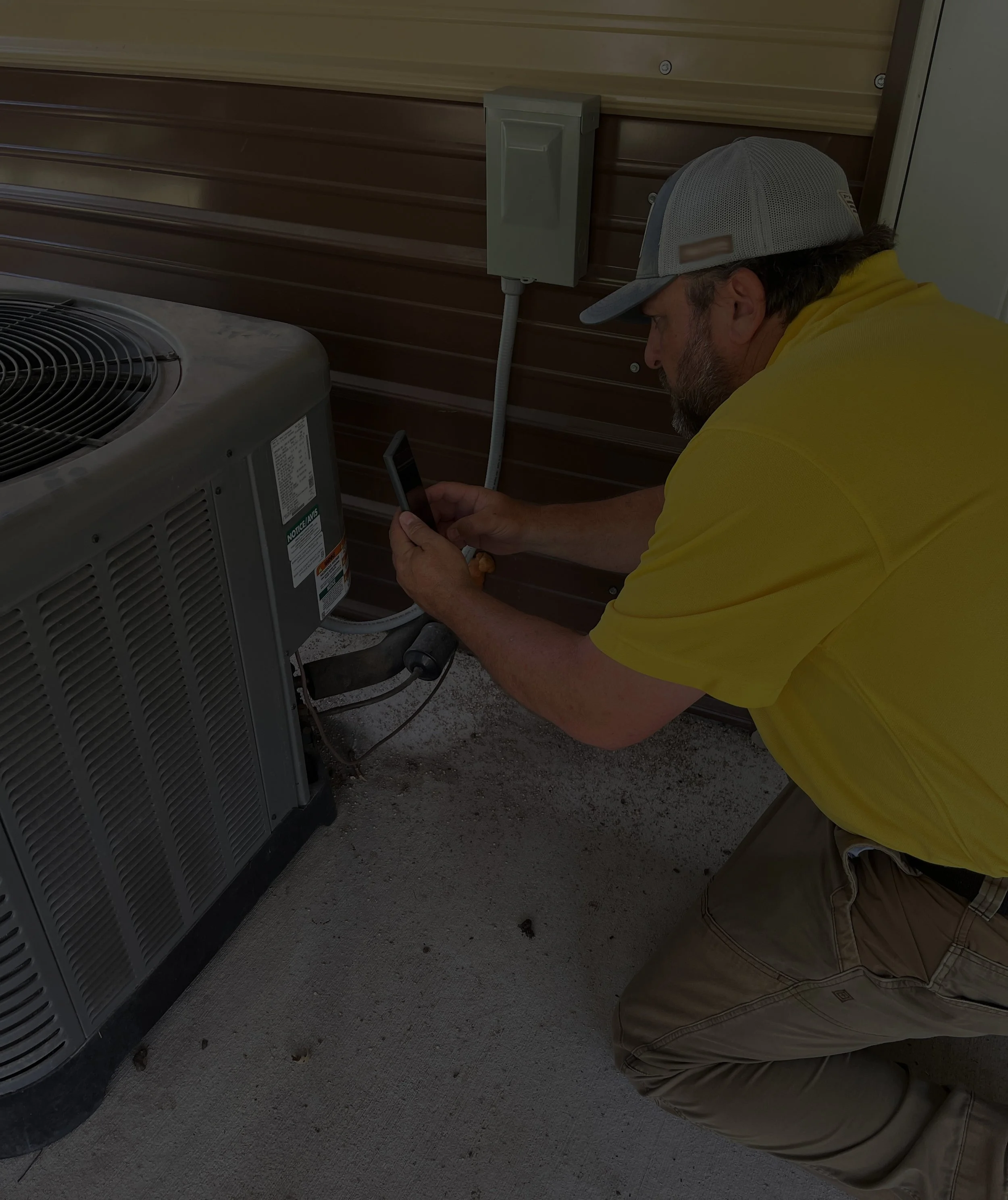 Randy selecting tools for inspection