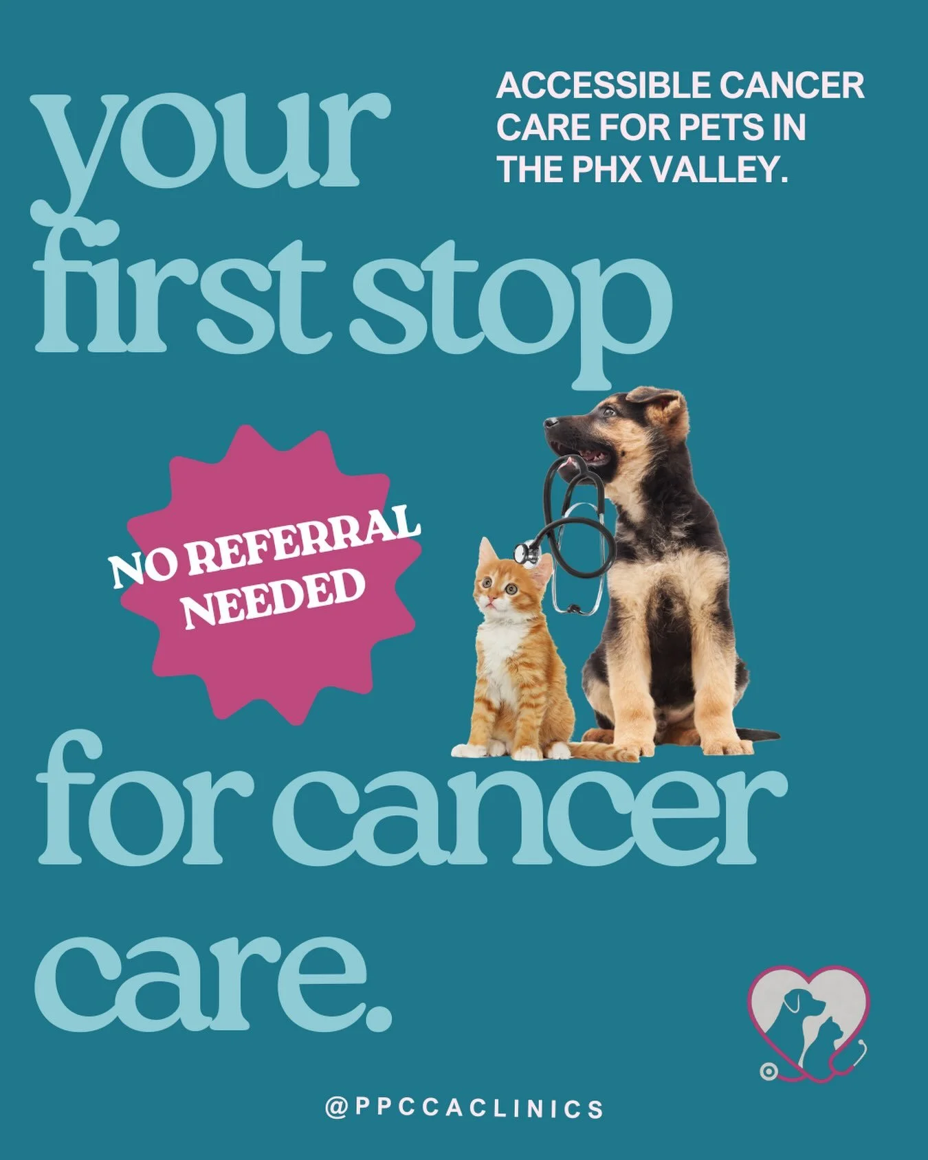 PPCCA Clinics is coming soon to Scottsdale! 🐾🏥🐶

Expert pet cancer care &mdash; no referral needed. 🎗️

Sign up for our newsletter to get opening updates and early booking info 💻

#PhoenixVet #ScottsdaleVet #PhoenixPets #PetCancerCare #DogCancer