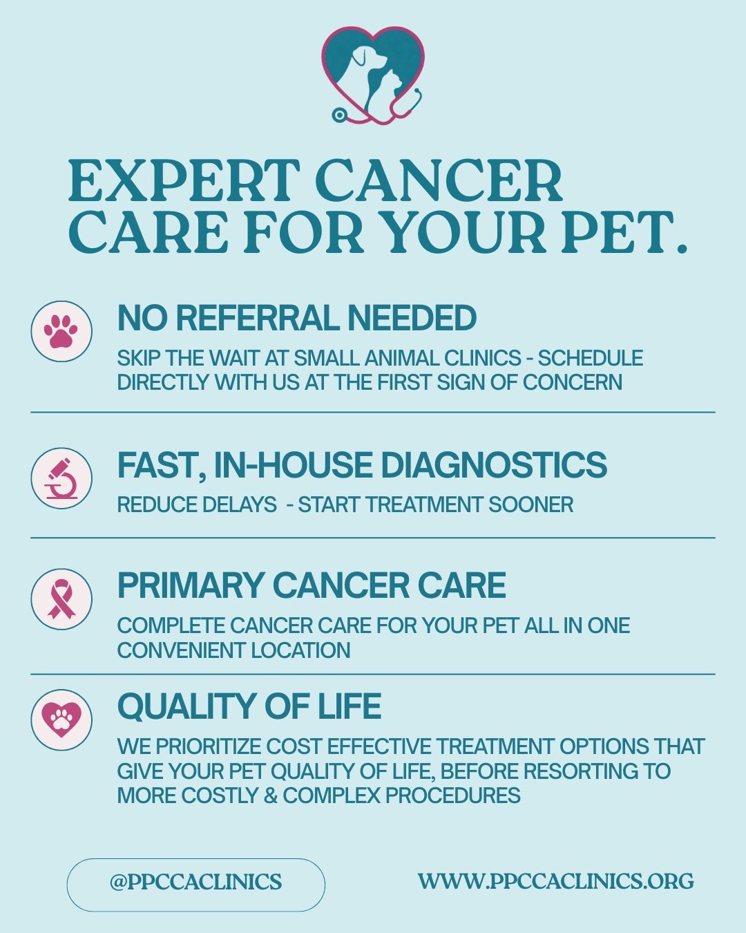 Expert cancer care for your pet is coming soon to Scottsdale! 🐾📍
PPCCA Clinics will serve the entire Phoenix Valley and beyond with accessible oncology for dogs &amp; cats &mdash; no referral needed!
We can&rsquo;t wait to meet you and your beloved