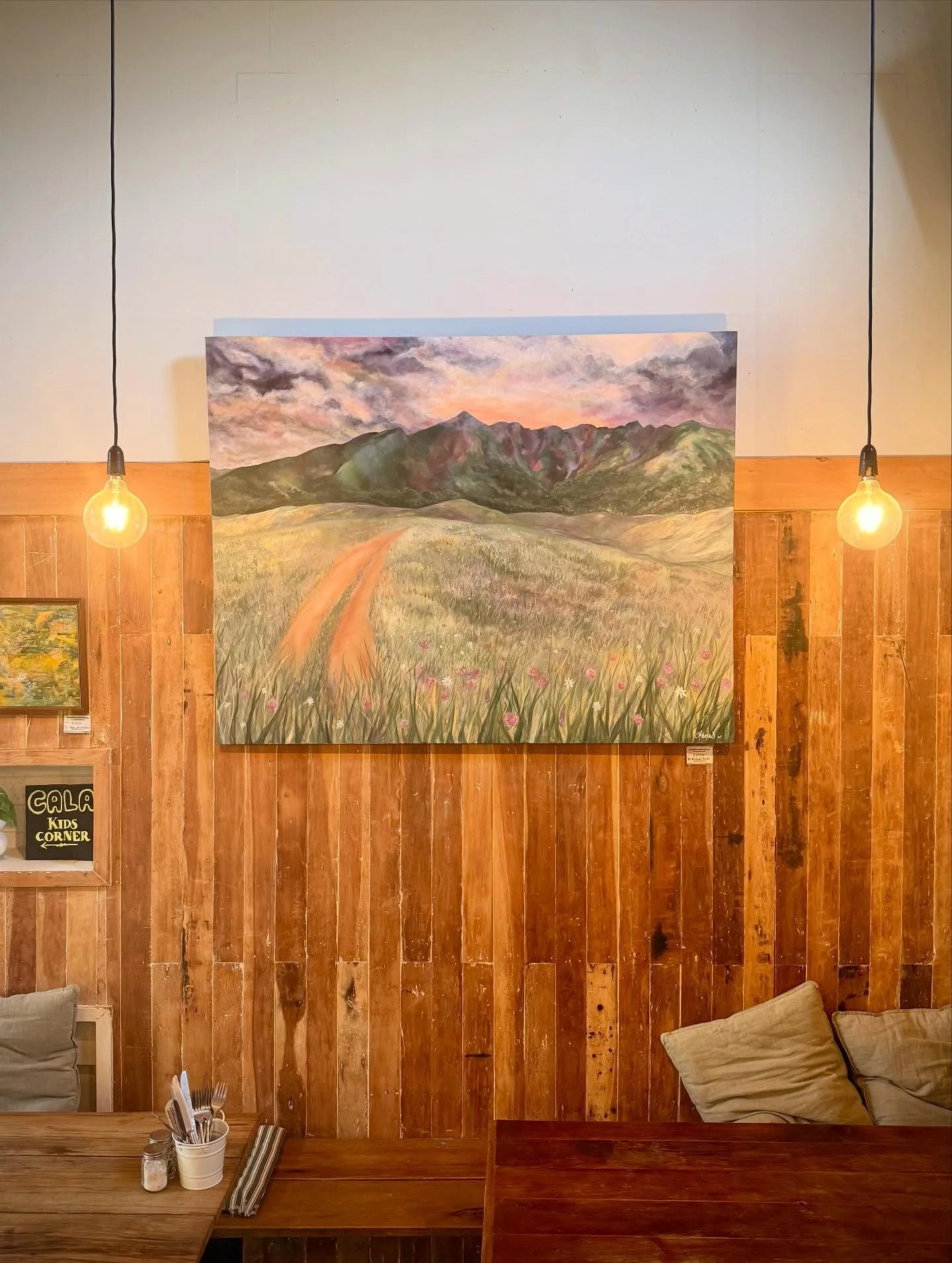 Some art currently up for grabs in the cafe 🎨 
If you&rsquo;re a local artist and keen to have your work displayed, get in touch!