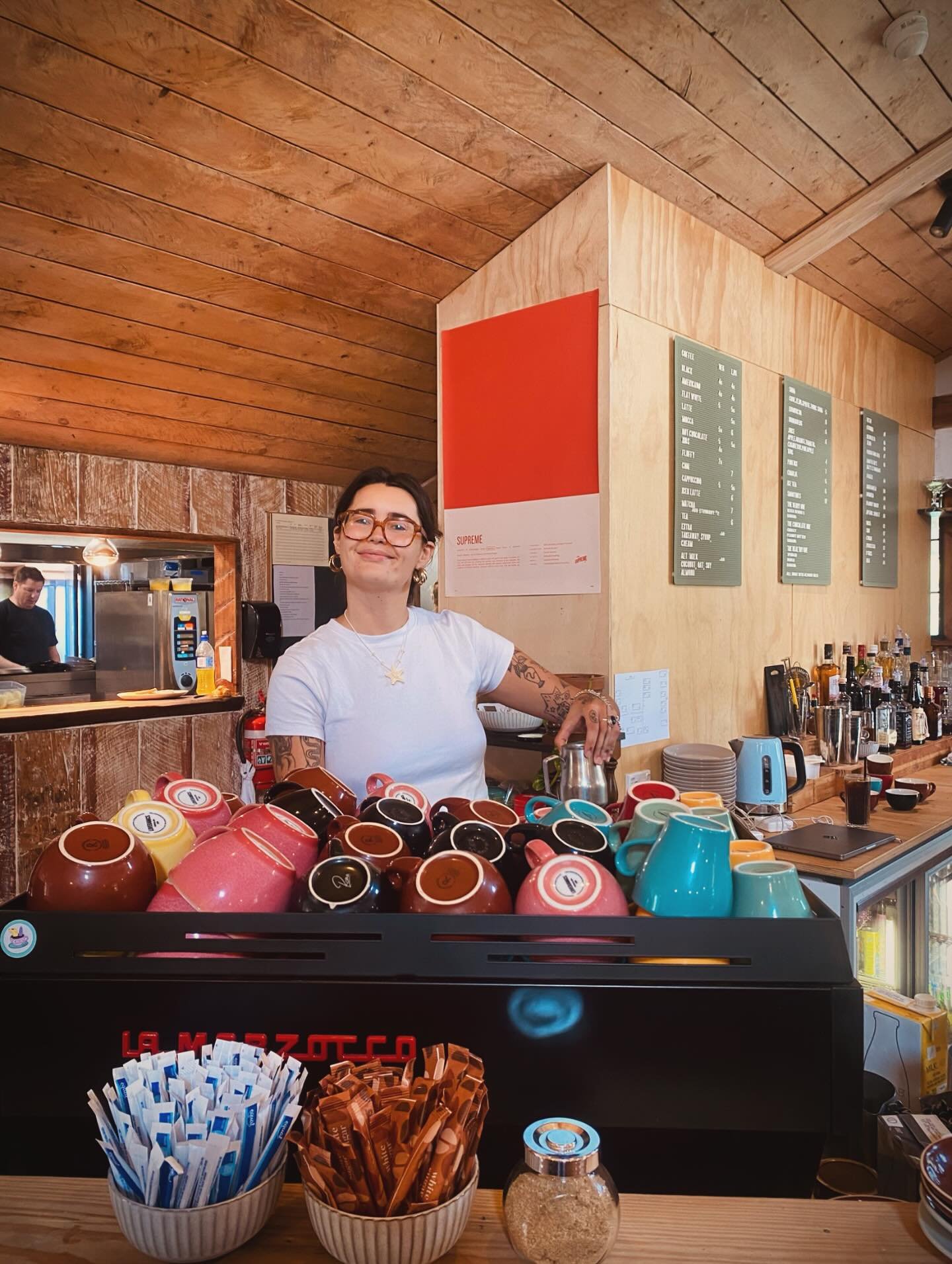 Our wee Scottish diva on the grind ☕️