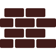 Geometric drawing of an outline square with sections divided by vertical, horizontal, and circle lines.