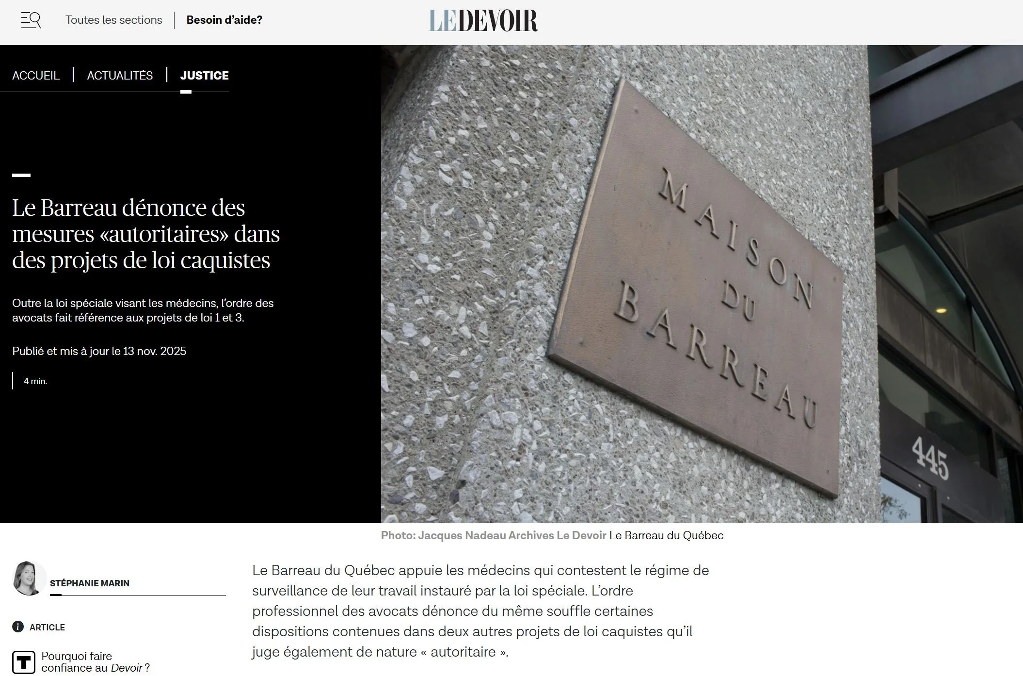 Barreau du Québec Le Devoir.JPG