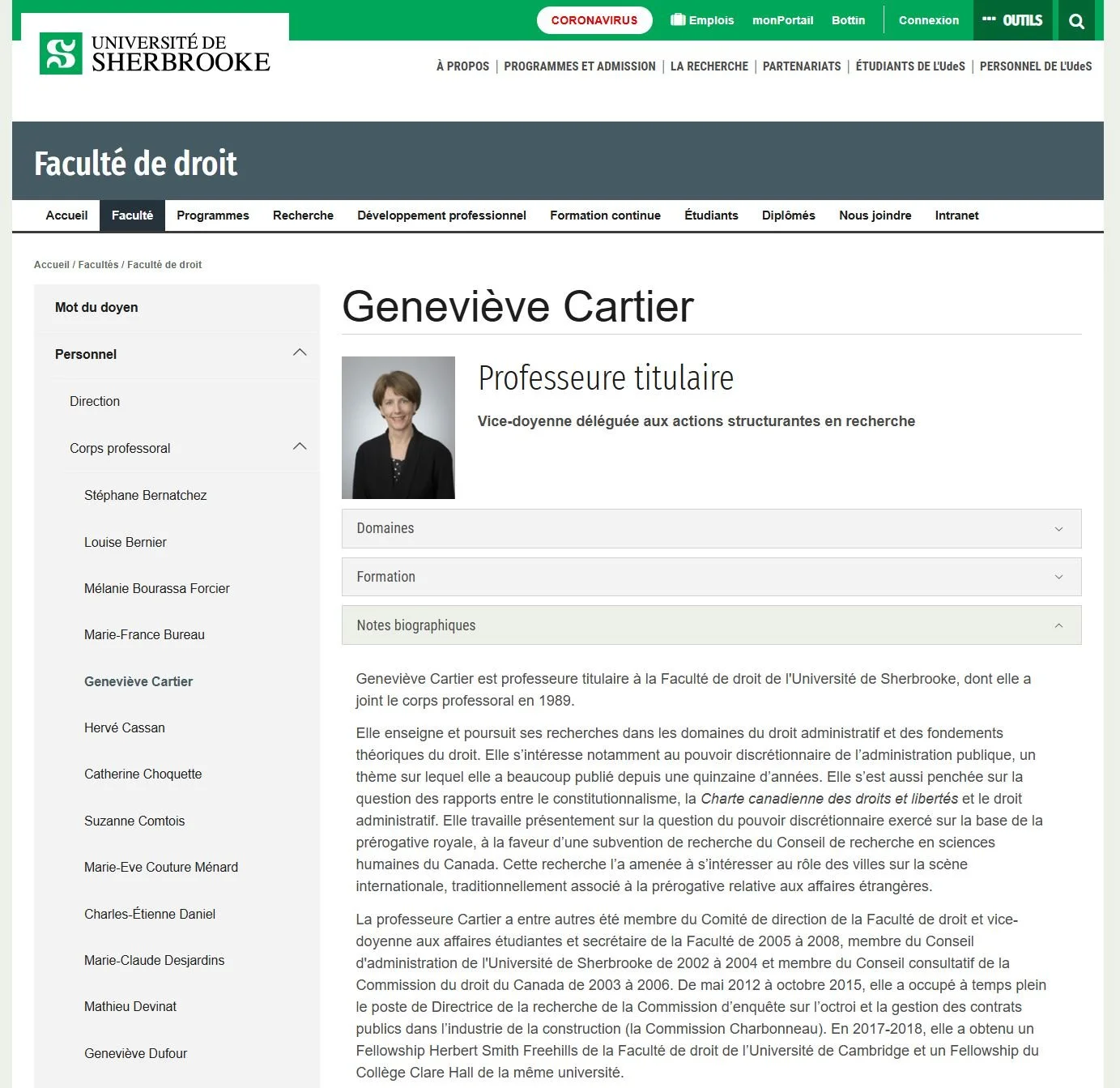 Geneviève Cartier - vice-doyenne activités structurantes Fac de droit UdeS 2020.JPG