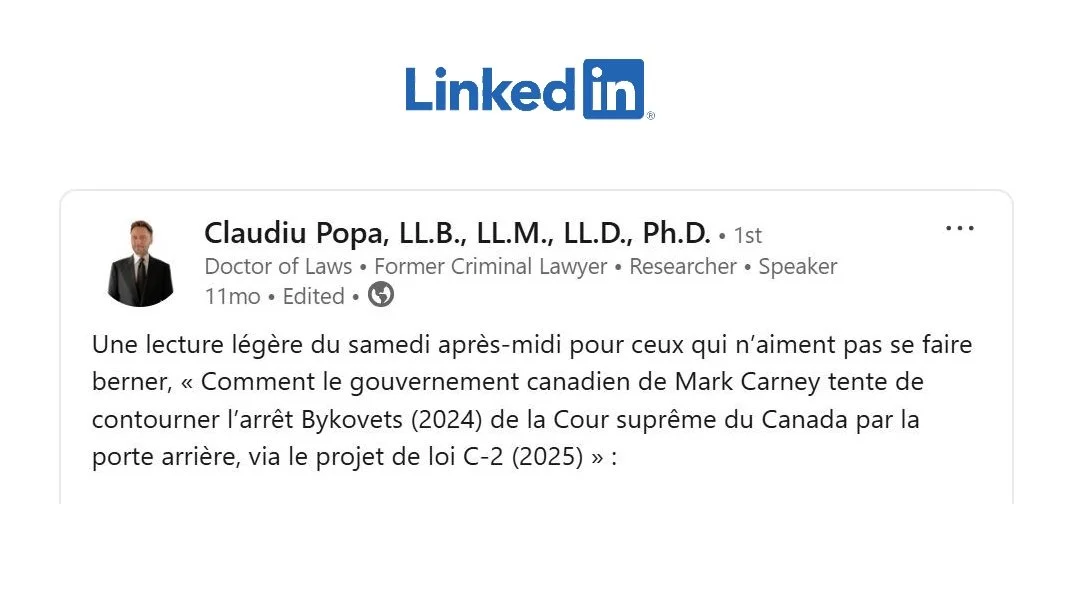 Mark Carney, le projet de loi C-2 et l’arrêt Bykovets