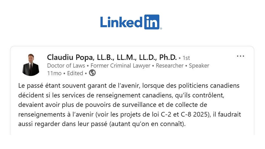 Les abus du Service du renseignement de sécurité du Canada (SCRS)