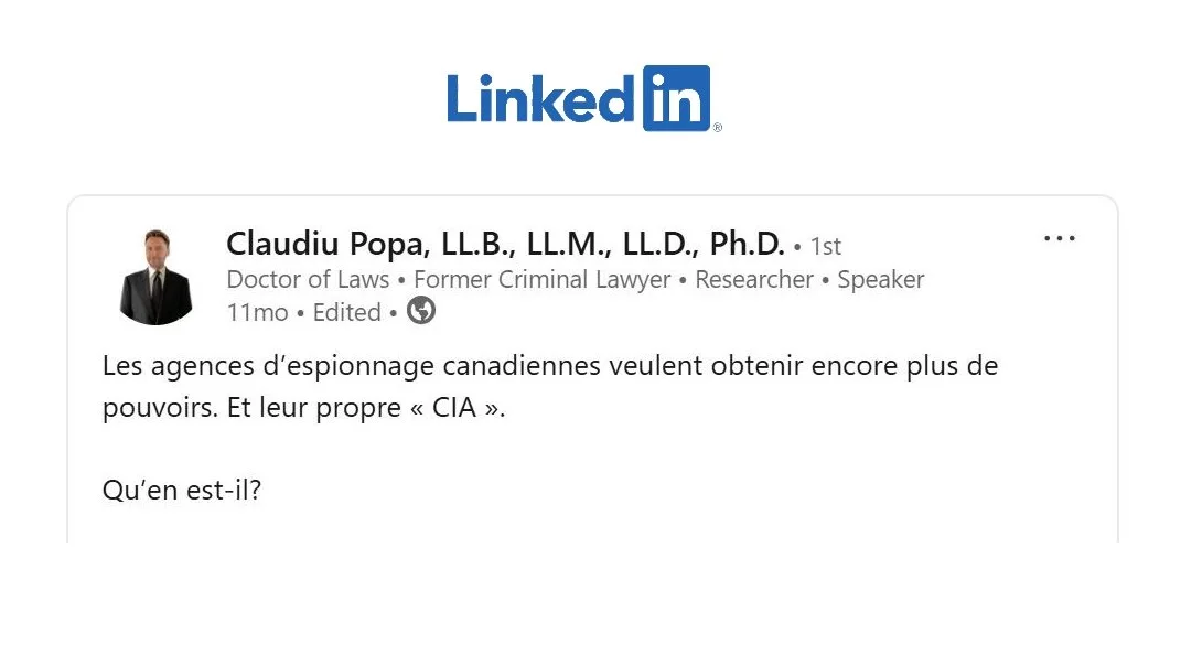 Les agences d’espionnage canadiennes déclarent vouloir obtenir encore plus de pouvoir