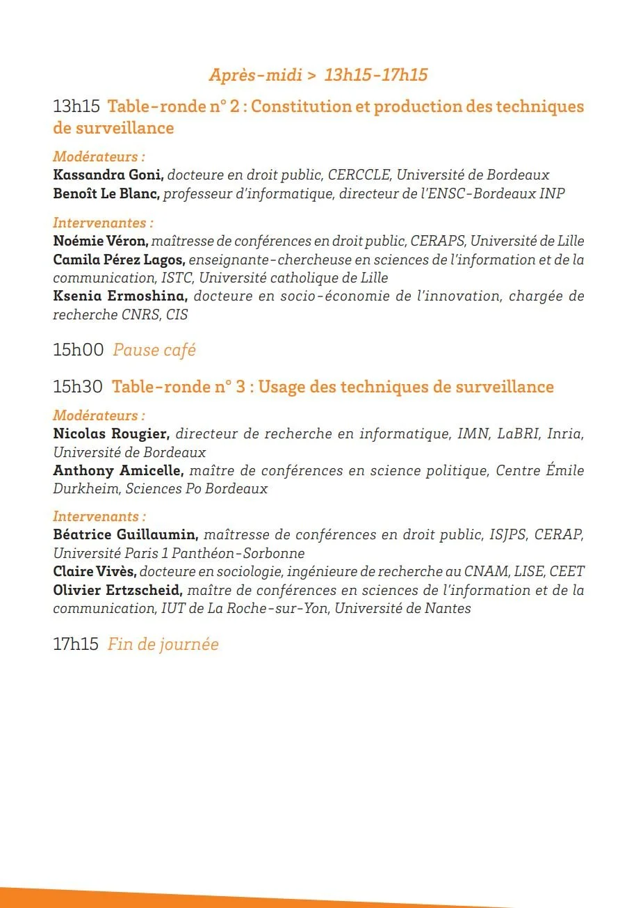 Colloque interdisciplinaire - Surveiller en démocratie - Bordeaux 3.JPG