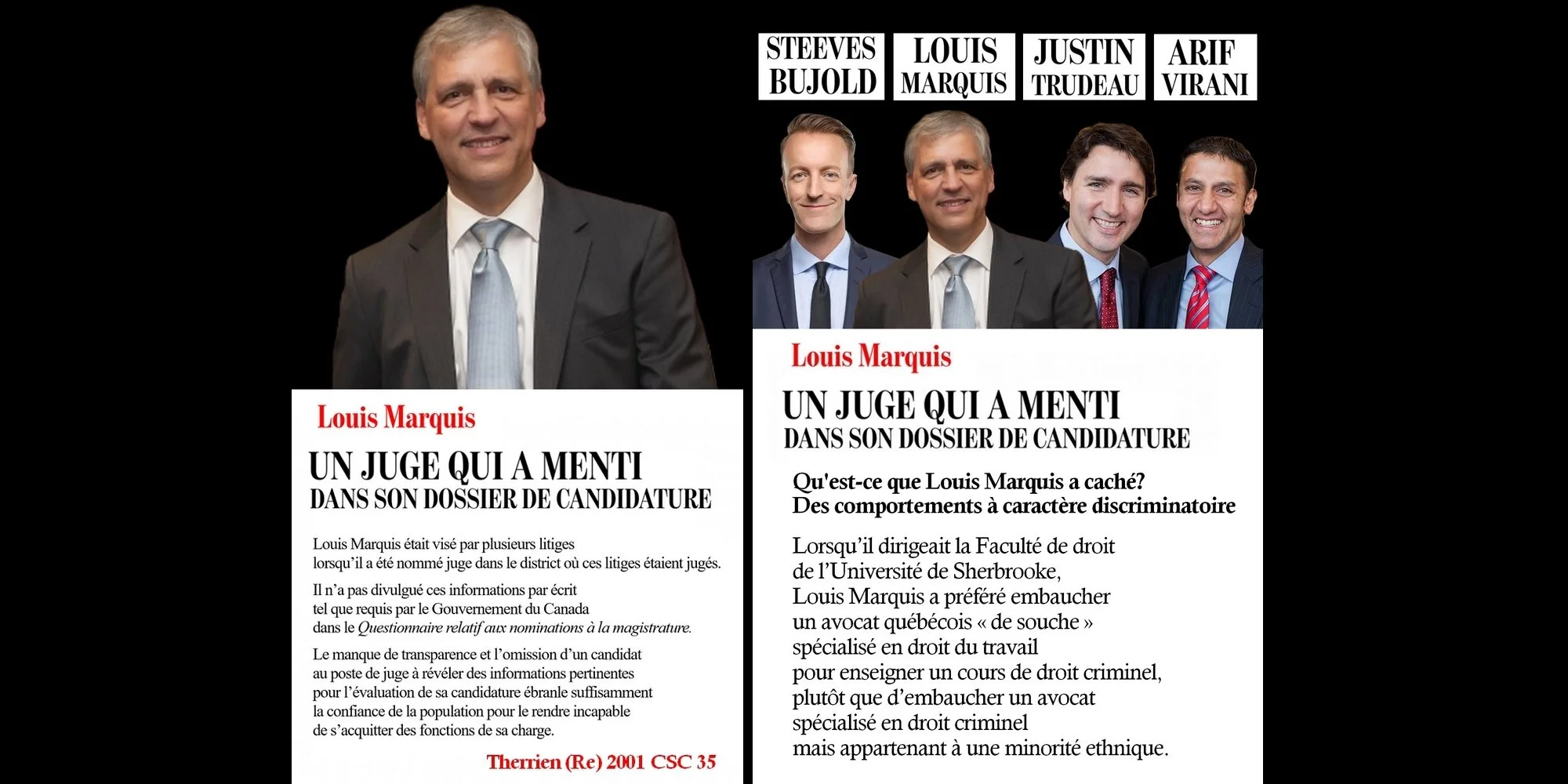 L’annonce de la mini-série d’articles portant sur la nomination de Louis Marquis comme juge à la Cour supérieure du Québec