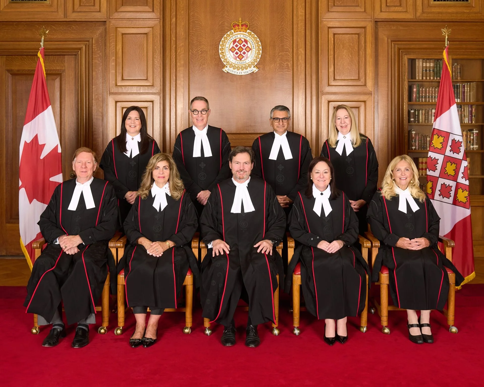 Malcolm Rowe, Andromache Karakatsanis, Richard Wagner, Suzanne Côté, Sheilah Martin Michelle O’Bonsawin, Nicholas Kasirer, Mahmud Jamal, Mary T. Moreau