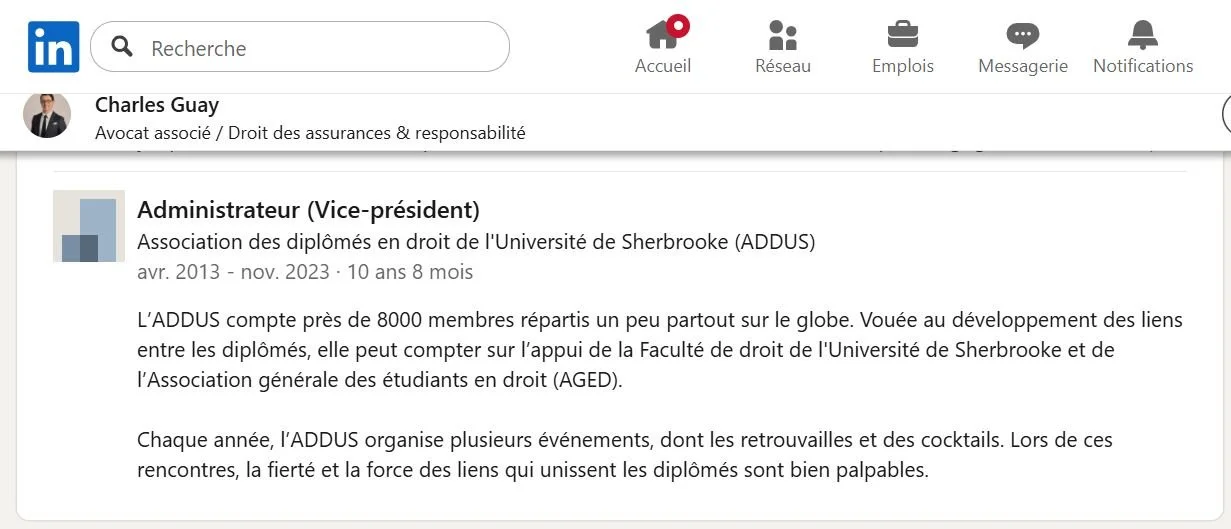 Charles Guays Cain Lamarre ADDUS Association des diplômés et diplômées en droit de l'Université de Sherbrooke Louis Marquis Alexandre McCormack
