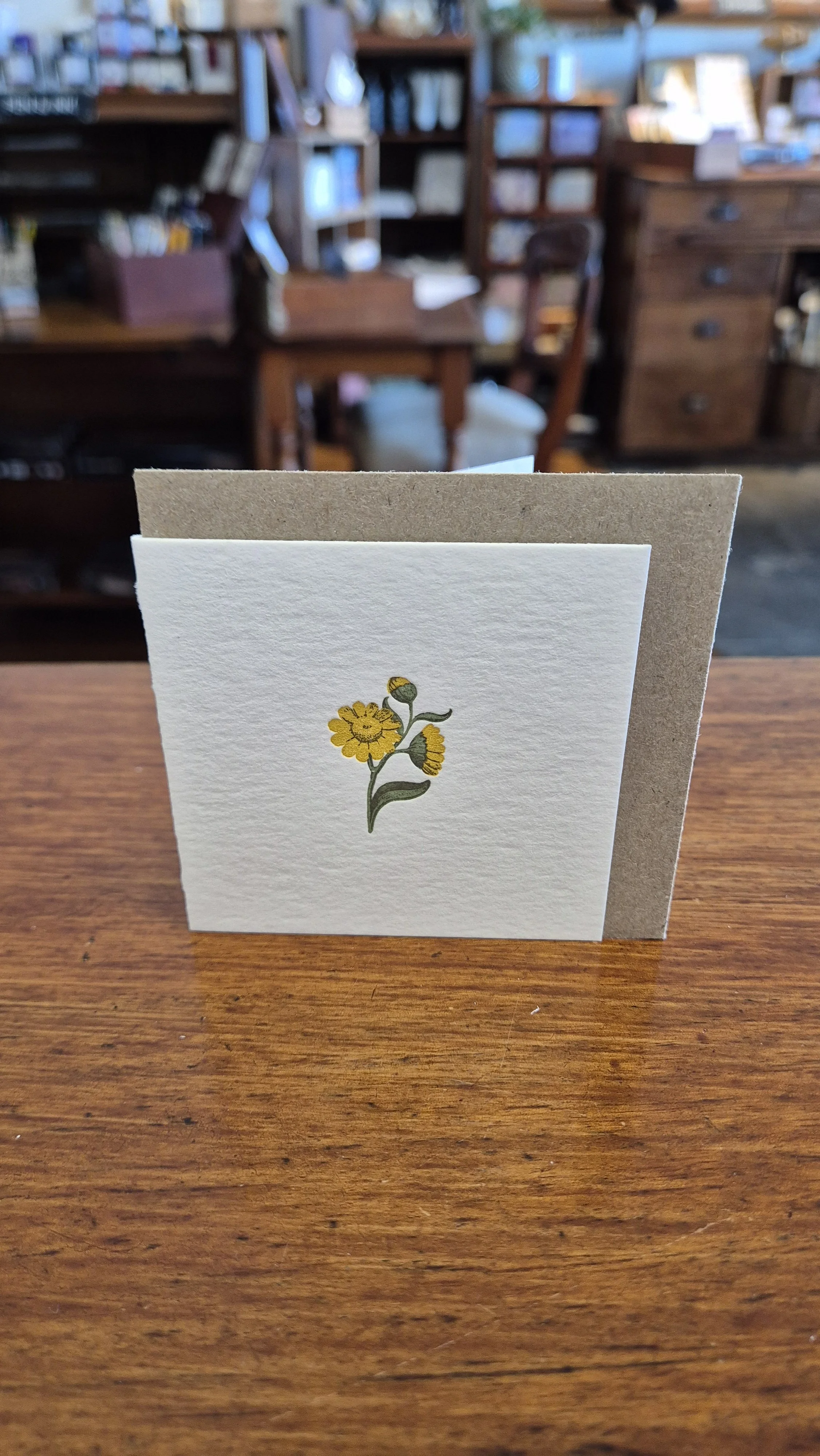 Letterpress Card - Flower