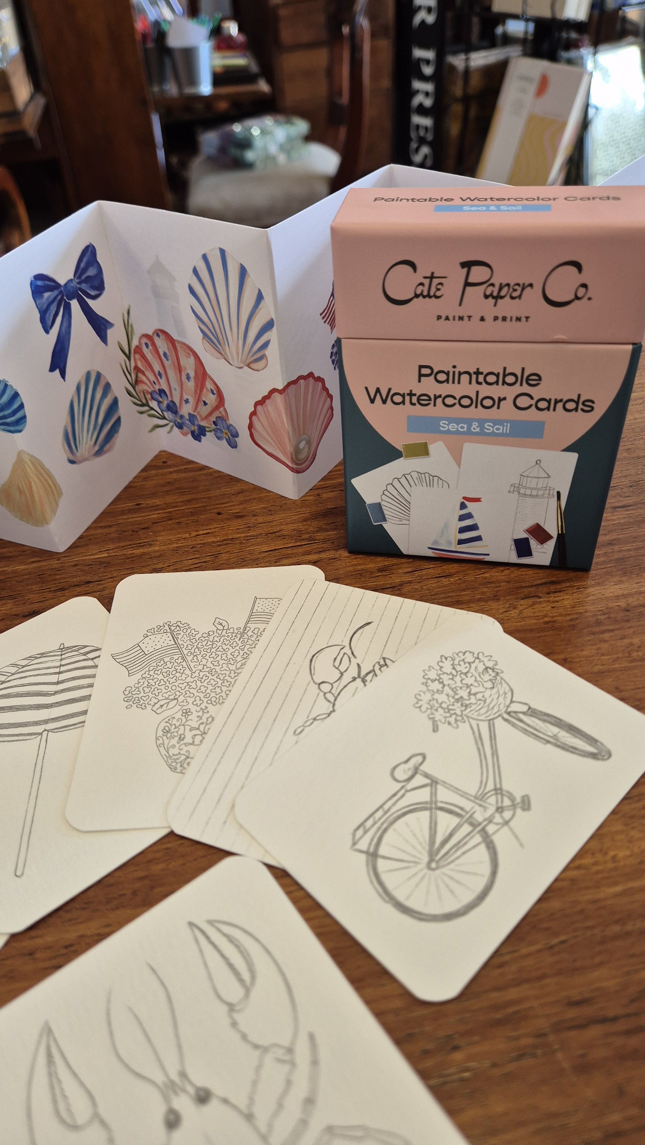 Paintable Watercolor Cards - Sea & Sail