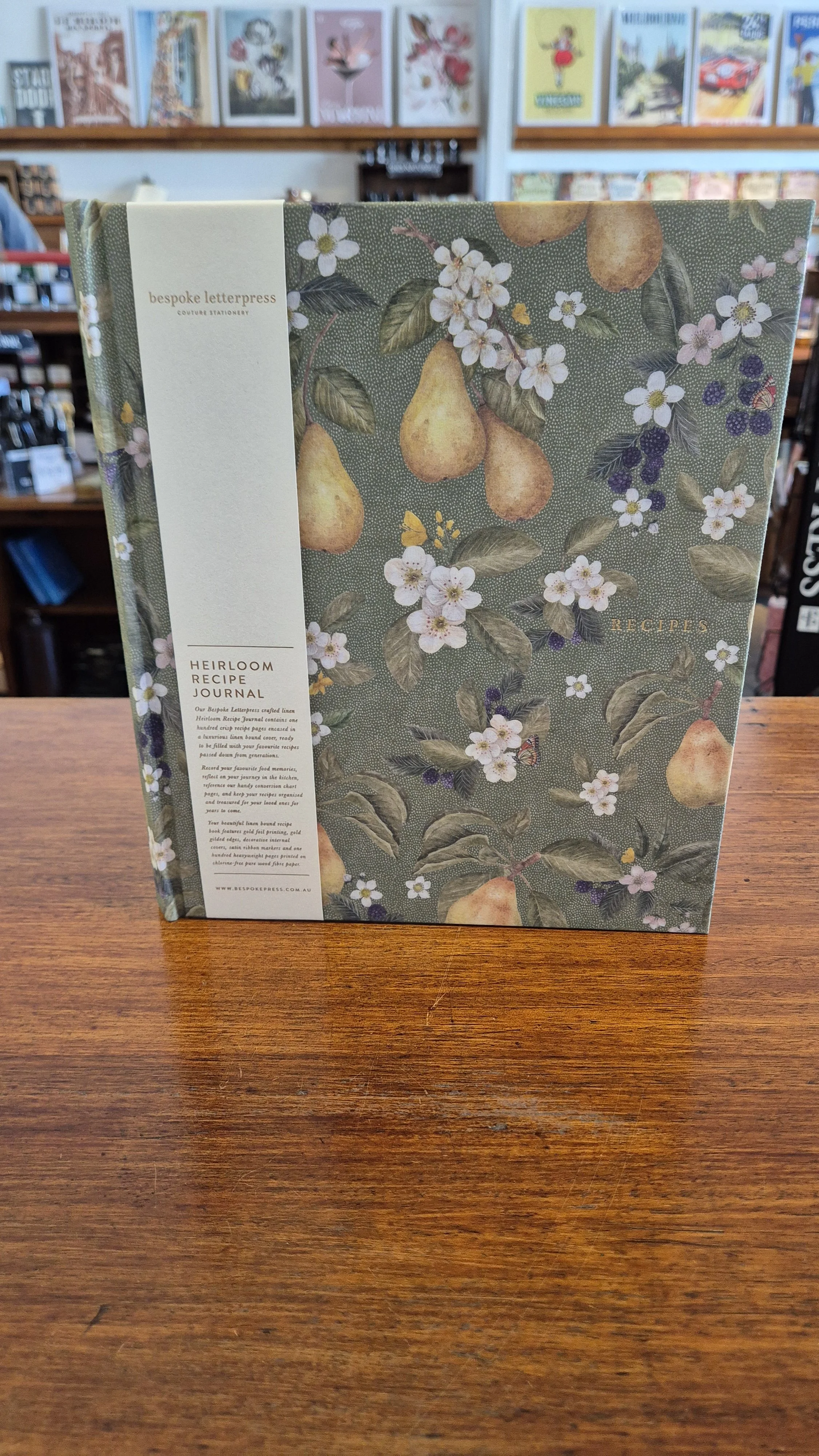 Heirloom Recipe Book Journal - Pears