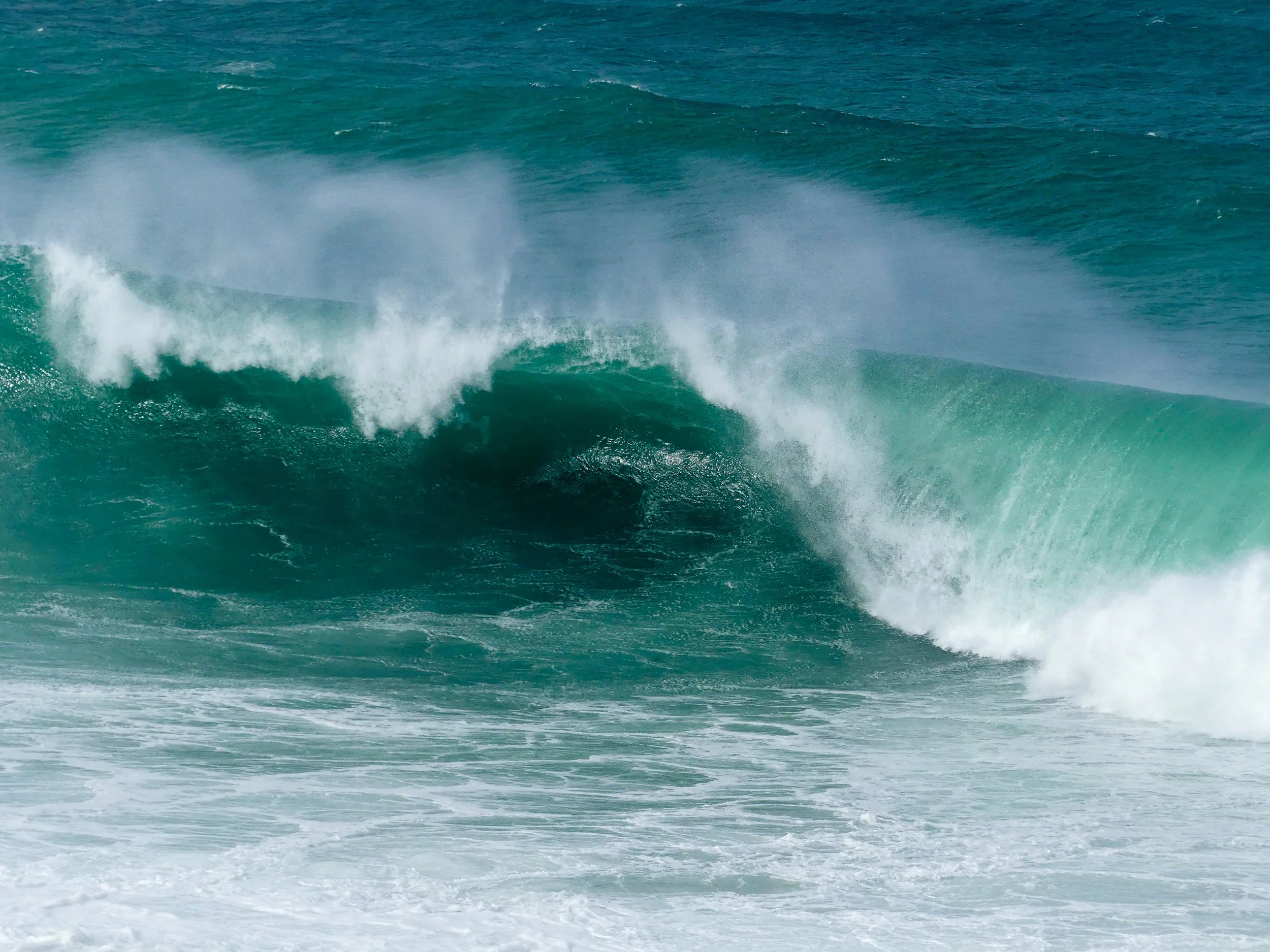 Collapsing storm waves at Port Kembla, Wollongong