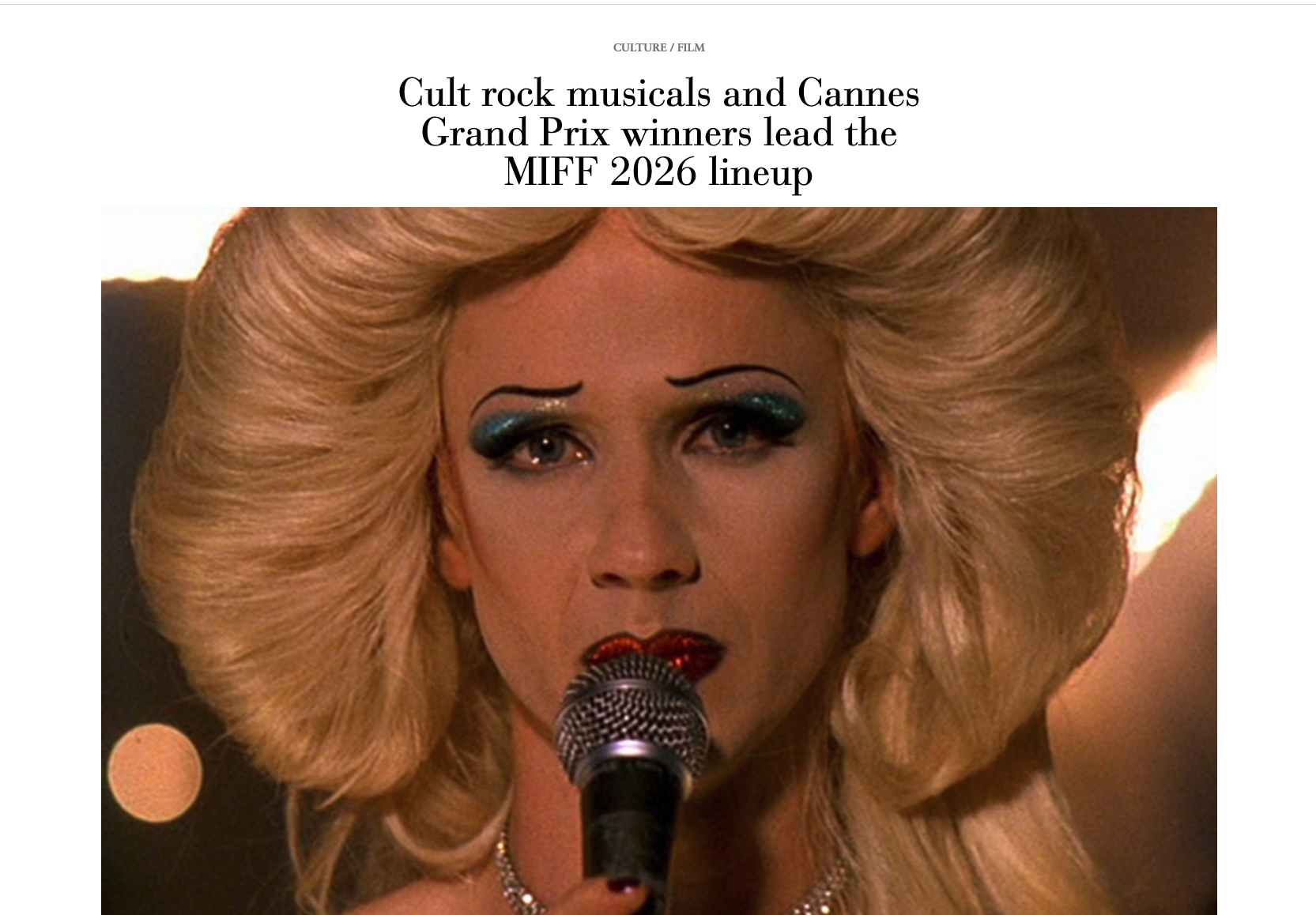 Cult rock musicals and Cannes Grand Prix winners lead the MIFF 2026 lineup