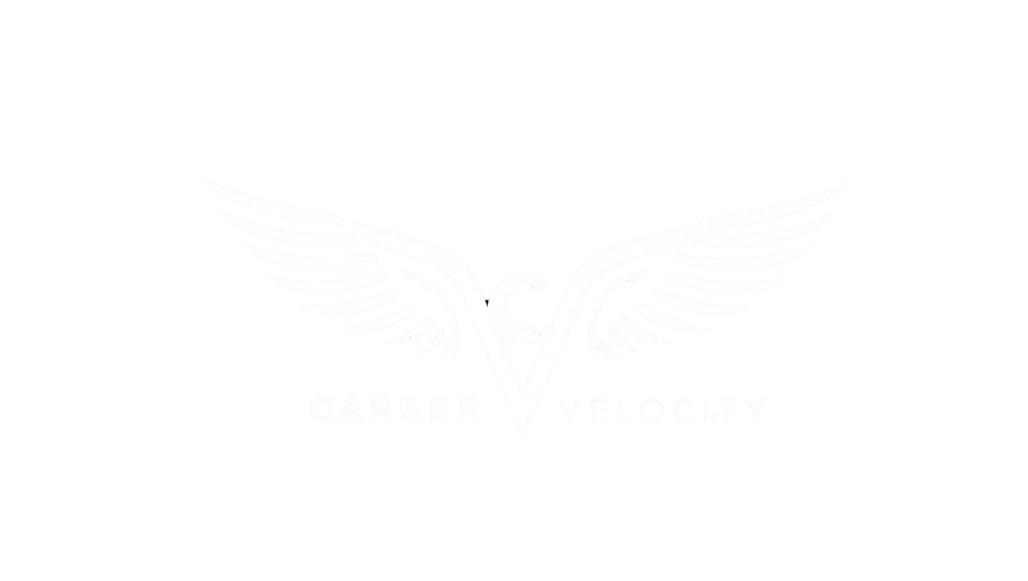 Black and white logo featuring a stylized eagle with outstretched wings forming a V shape, with the words 'Career Velocity' underneath.