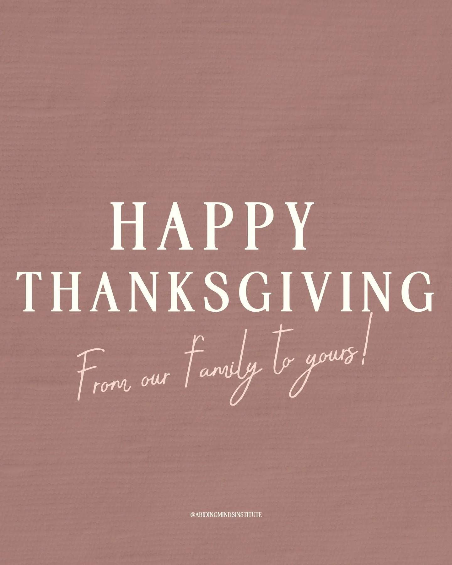 As we enter this Thanksgiving 🦃, I pray you find moments to rest, limit distractions, and truly soak in the gift of being with your loved ones ❤️.

Psalm 136:1 reminds us: &ldquo;Give thanks to the Lord, for He is good; His love endures forever&rdqu