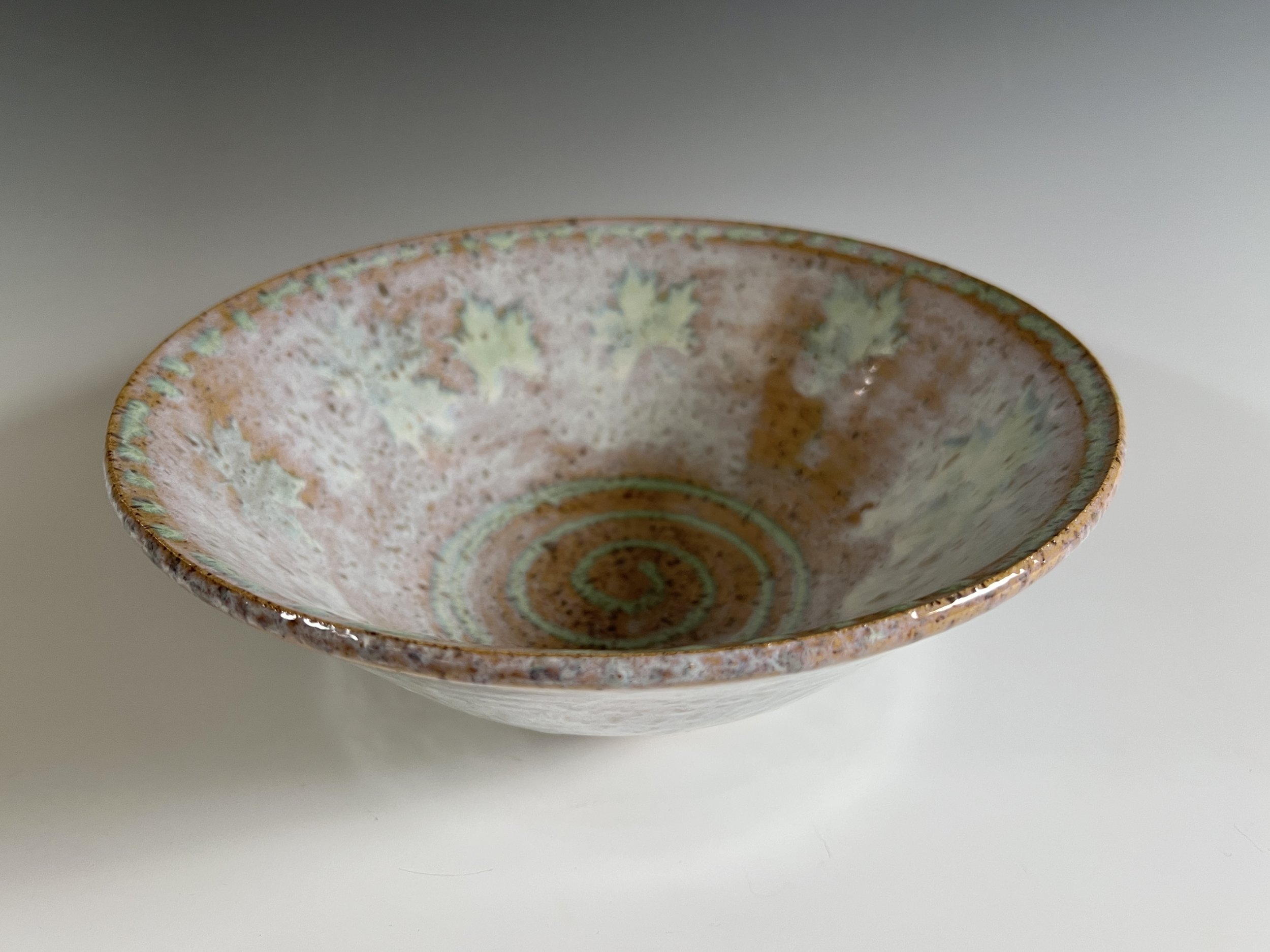 Pasta Bowl with Maple Leaf Design