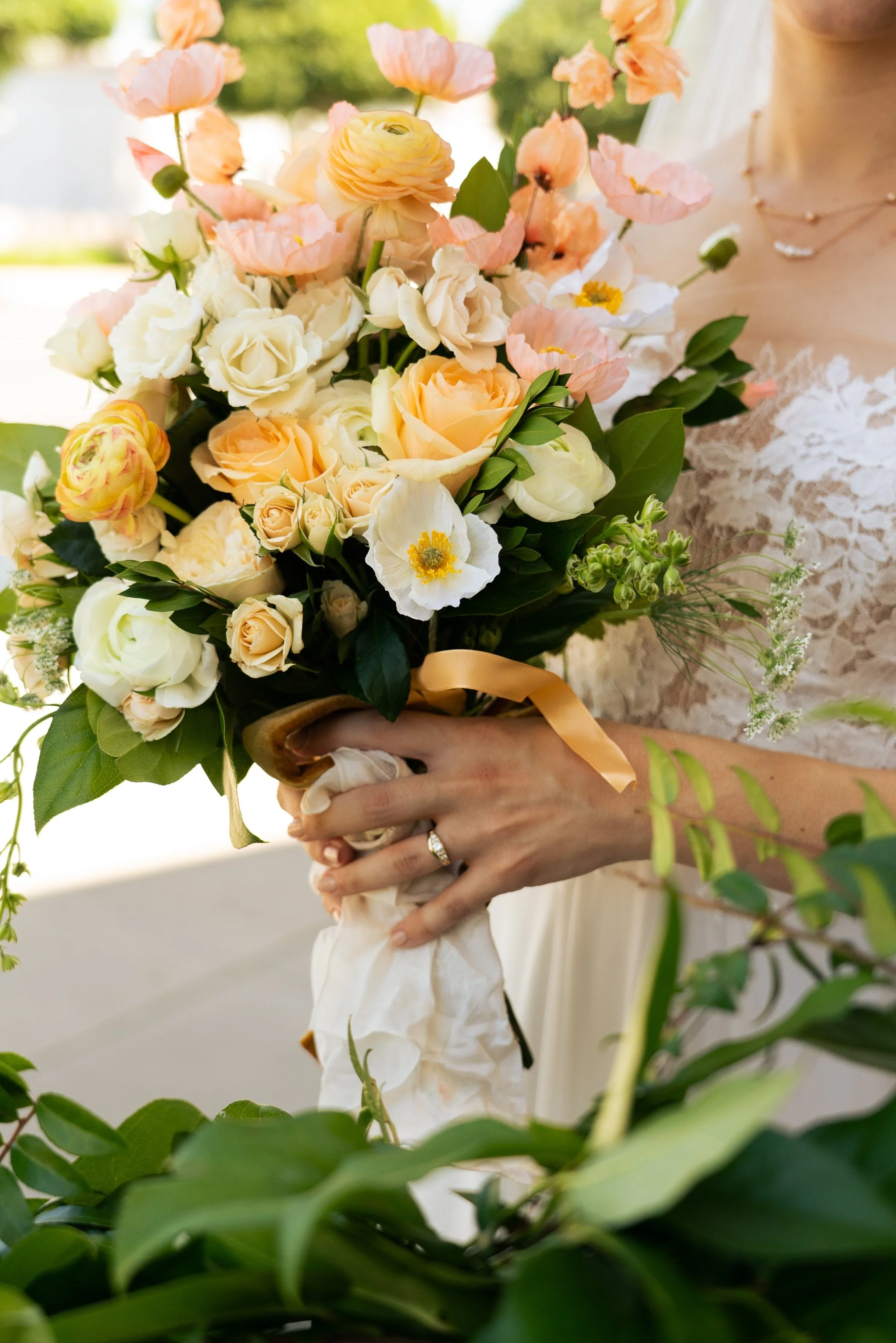 Beautiful wedding floral arrangement bouquet Santa Barbara church wedding