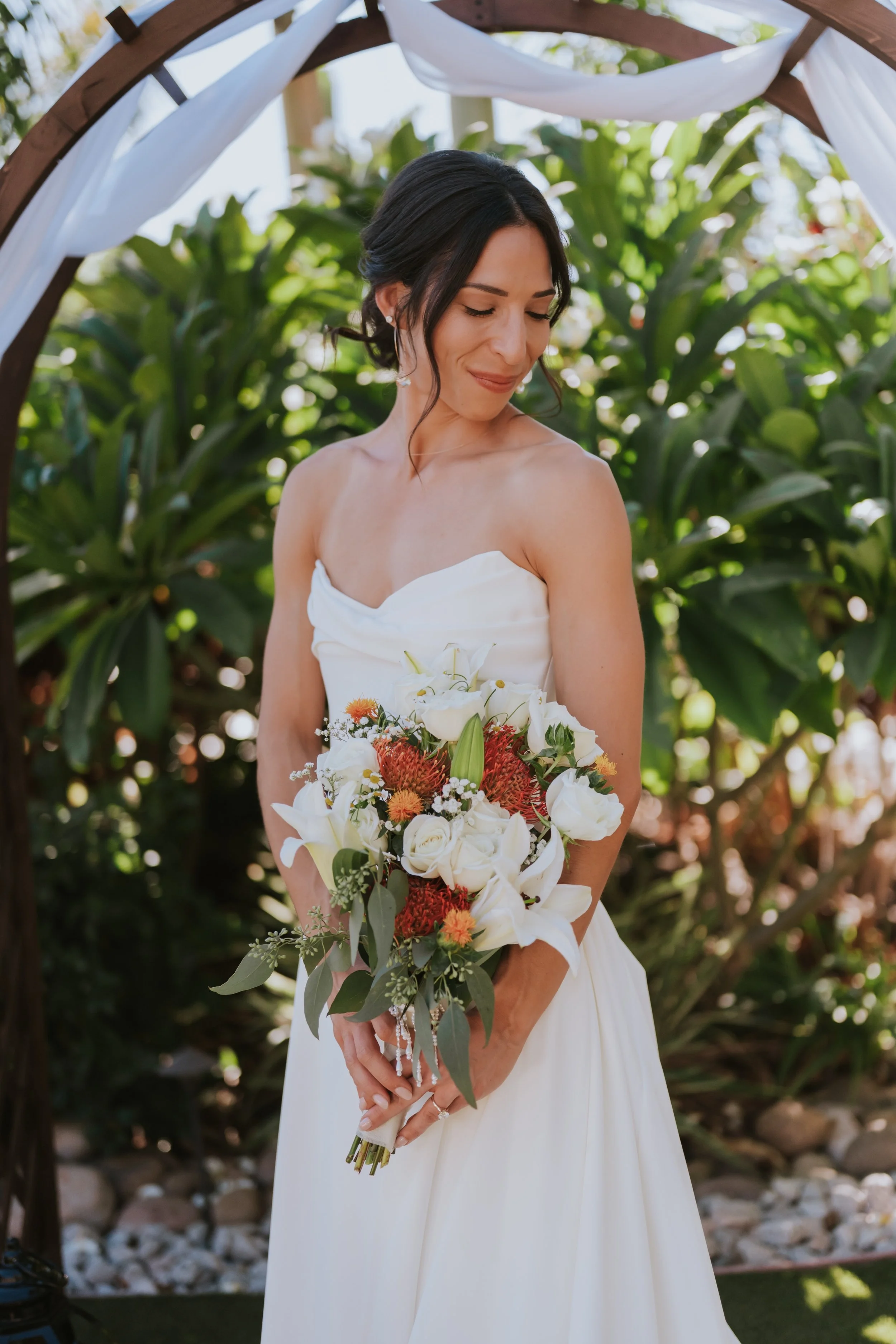 Bride at stress-free wedding coordinated by planners in San Luis Obispo, Santa Barbara and Southern California area