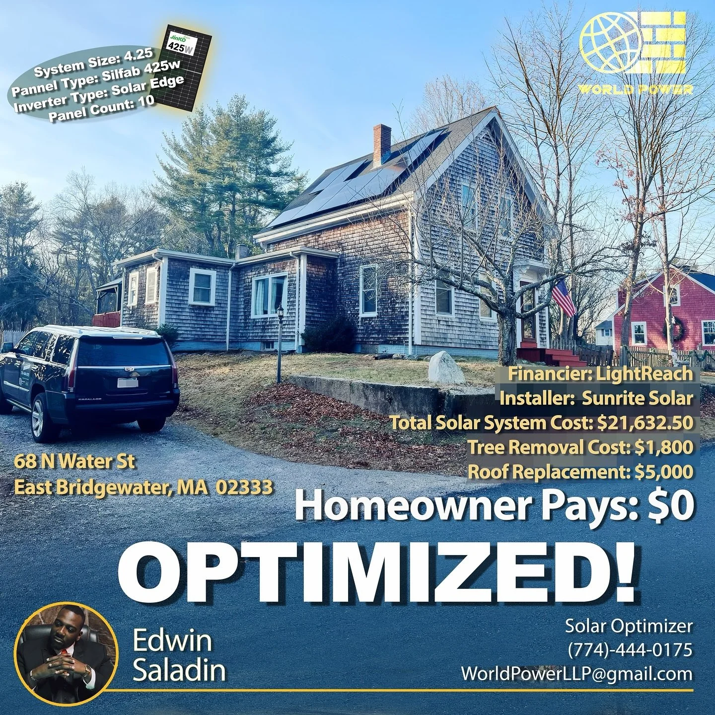 East Bridgwater, MA 
#WorldPowerLLP #Homeimprovement #homeoptimization