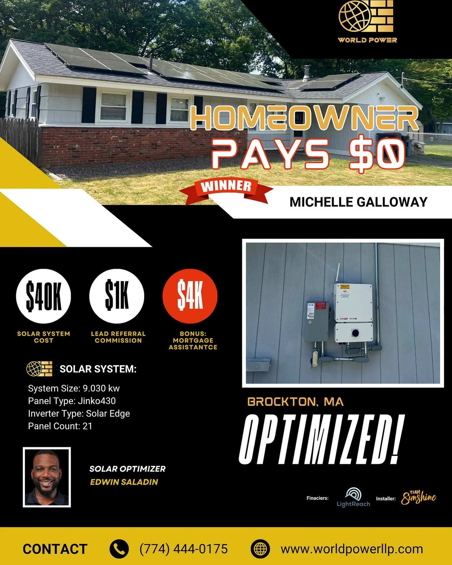 Brockton MA, 
#WorldPowerLLP #Homeoptimization #Solar