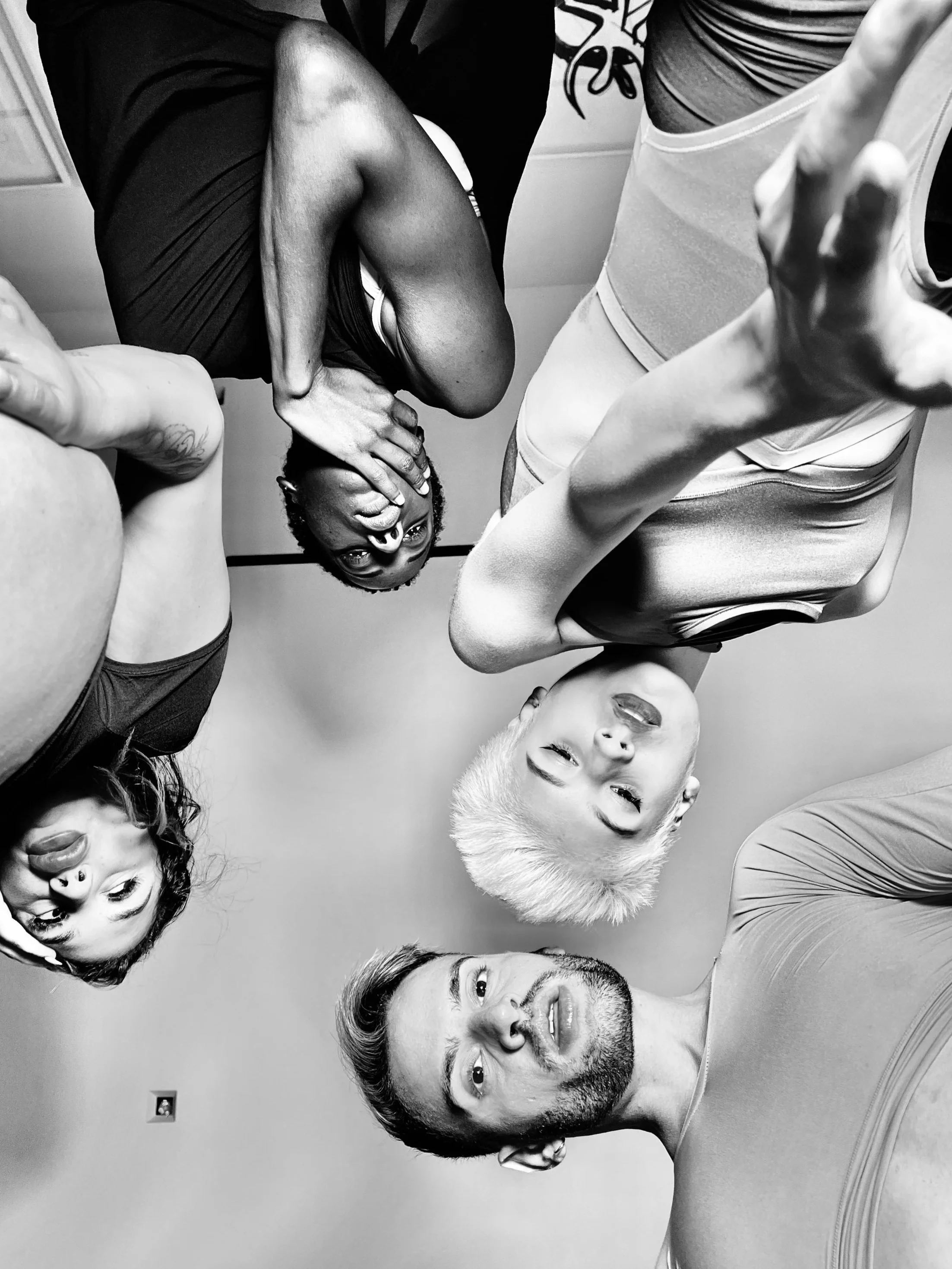 Black and white portrait of models styled by PABLO THE STYLIST
