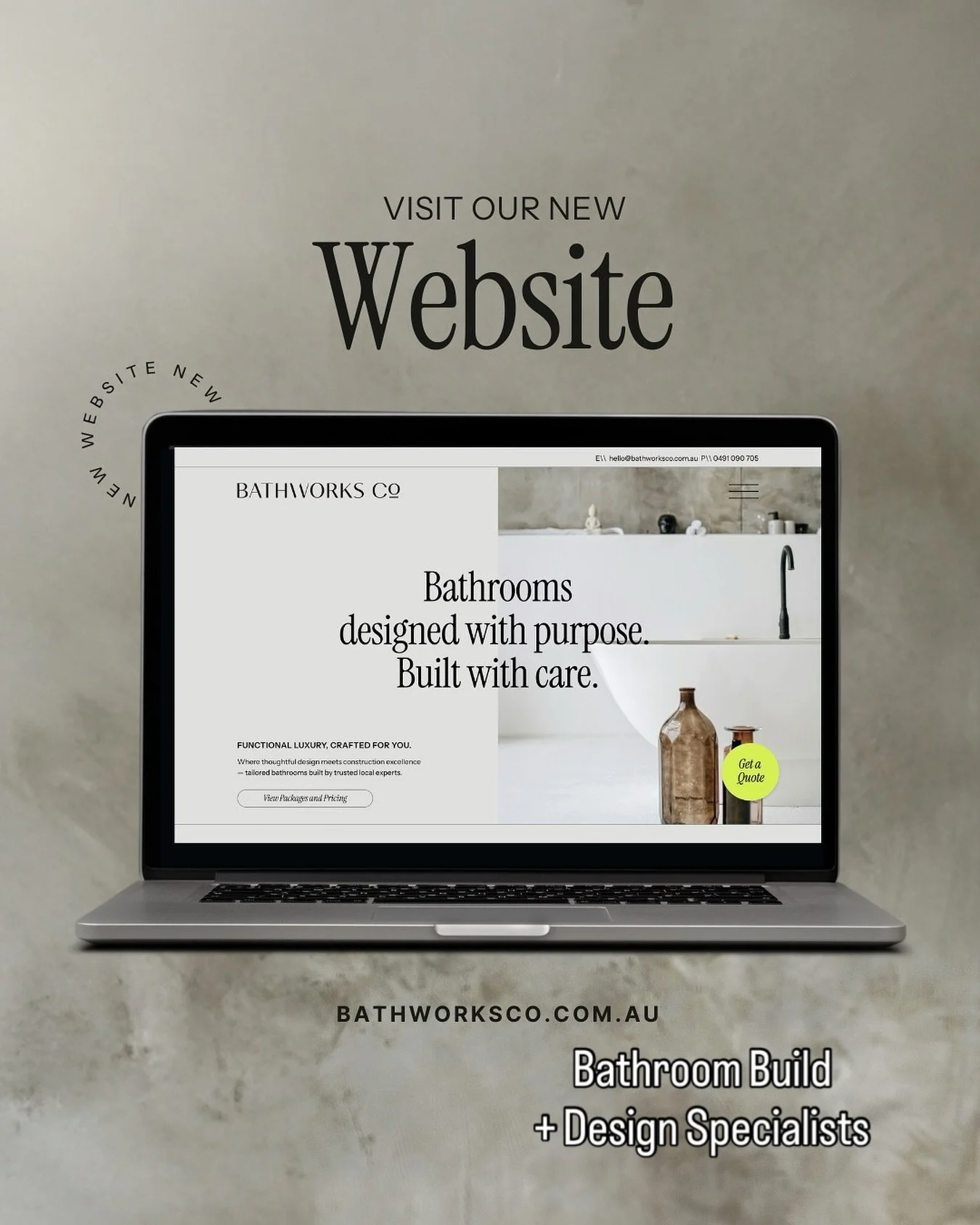 ✨ Our New Website Is Live! ✨

We&rsquo;ve been busy behind the scenes with the incredibly talented @thedesignorder and we&rsquo;re excited to finally share our brand-new website with you: 

www.bathworksco.com.au 

It&rsquo;s fresh, easy to navigate,