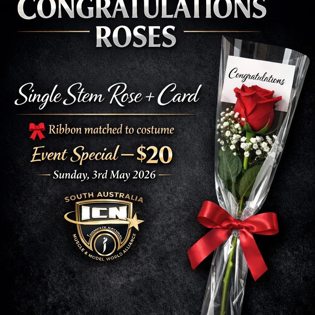 🌸 Exciting News! 🌸

The Bloom Bar will be at the ICN S.A. Championships at Norwood Town Hall on Sunday 3rd May 2026!

💐 Single-Stem Flowers
Wrapped with gypsophila + satin ribbon
💲 $20 per stem
*(Walk-up sales only &ndash; first come, first serve