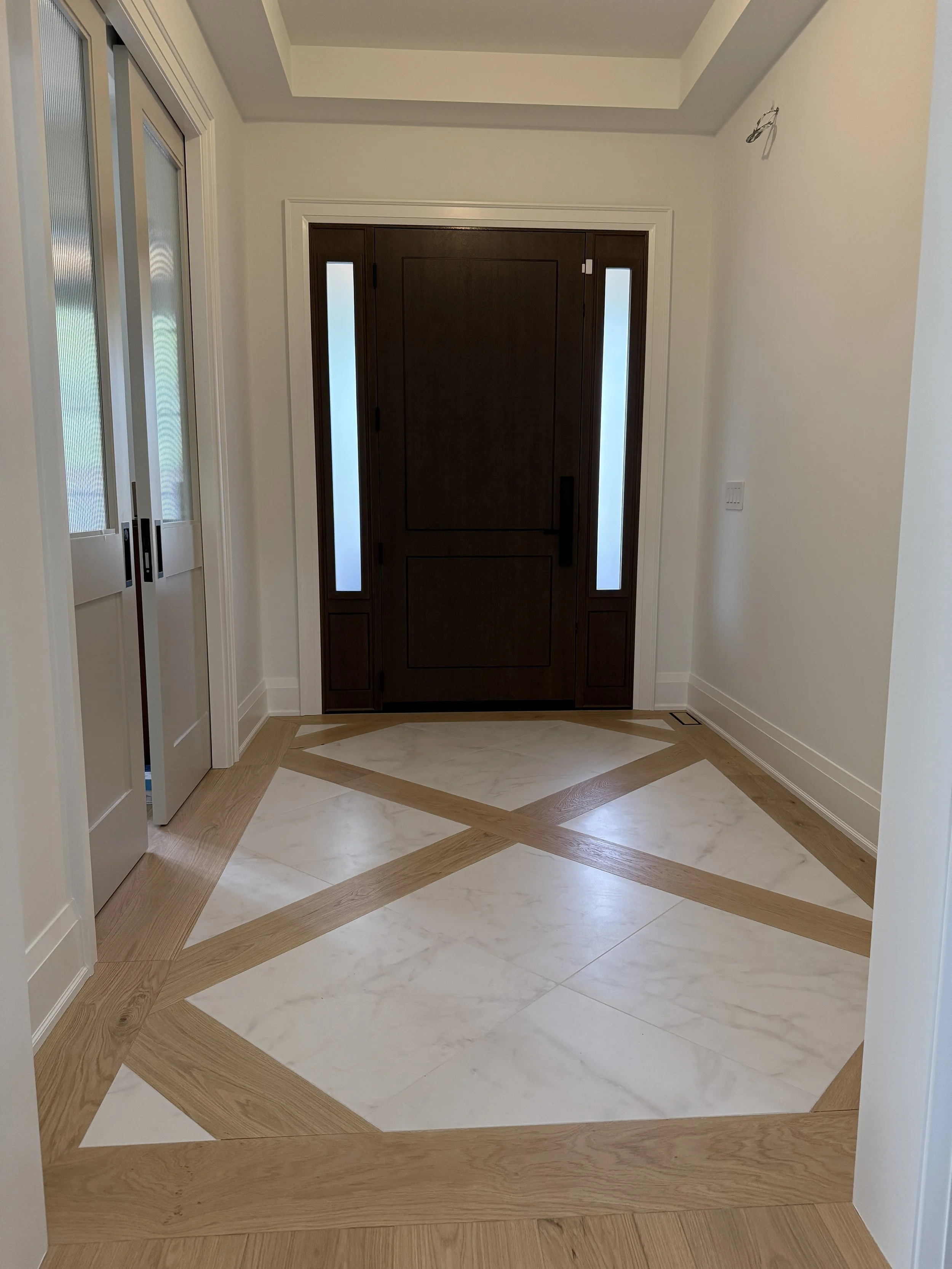 wood & tile floor mix