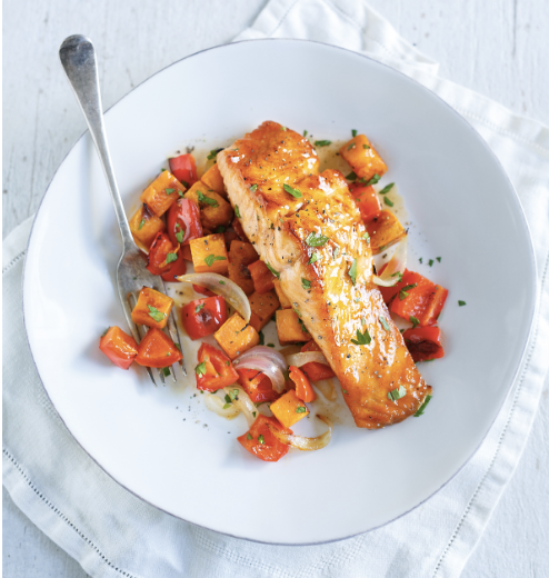 Cranberry Mango Chutney Glazed Salmon