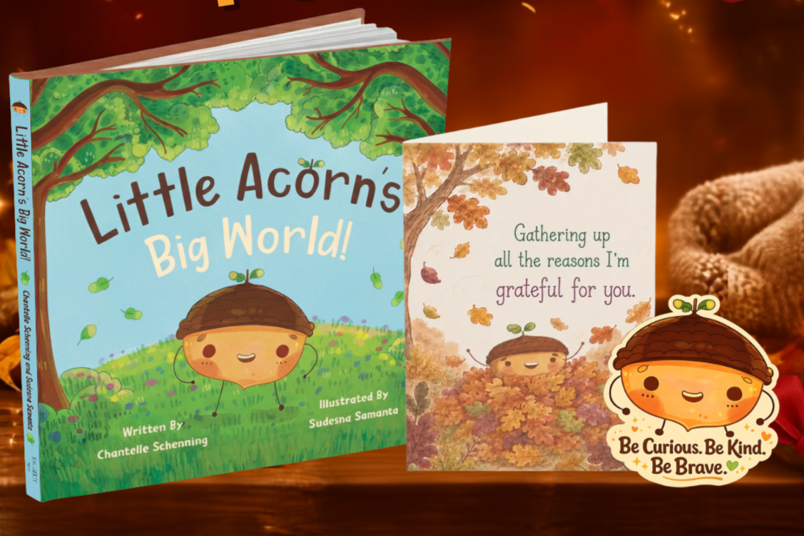 Fall Gift Set- Book, Greeting Card, & Sticker Combo