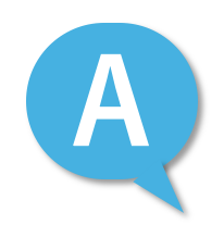 青い背景に白い文字で「A」