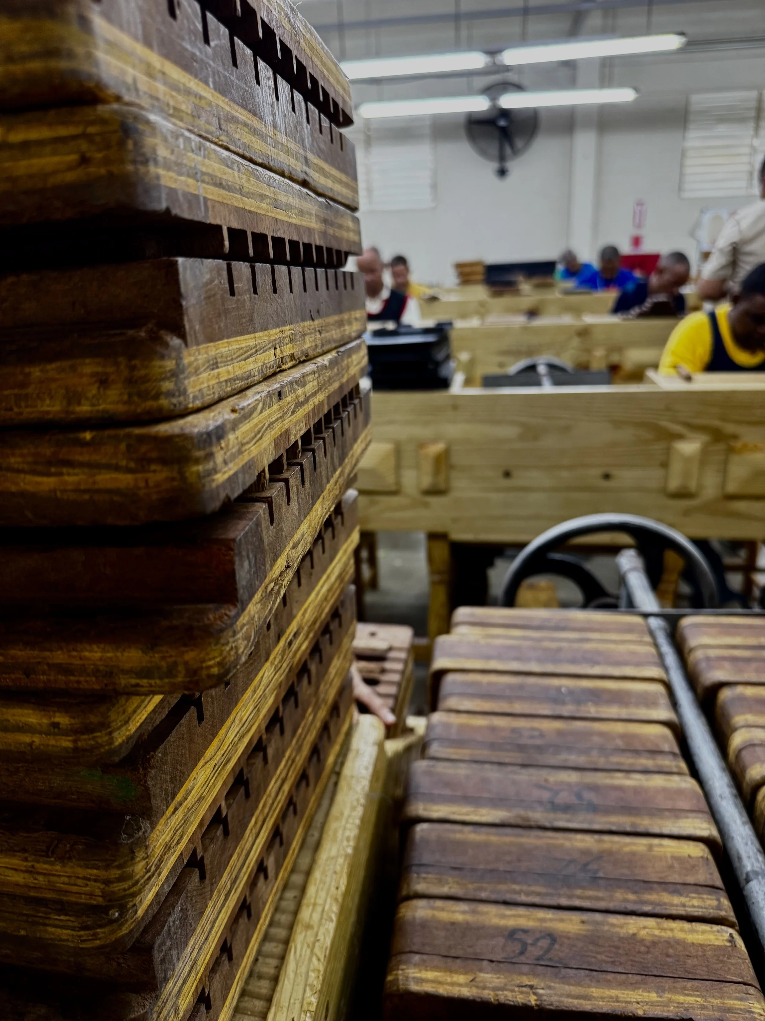 Cigar molds in cigar factory