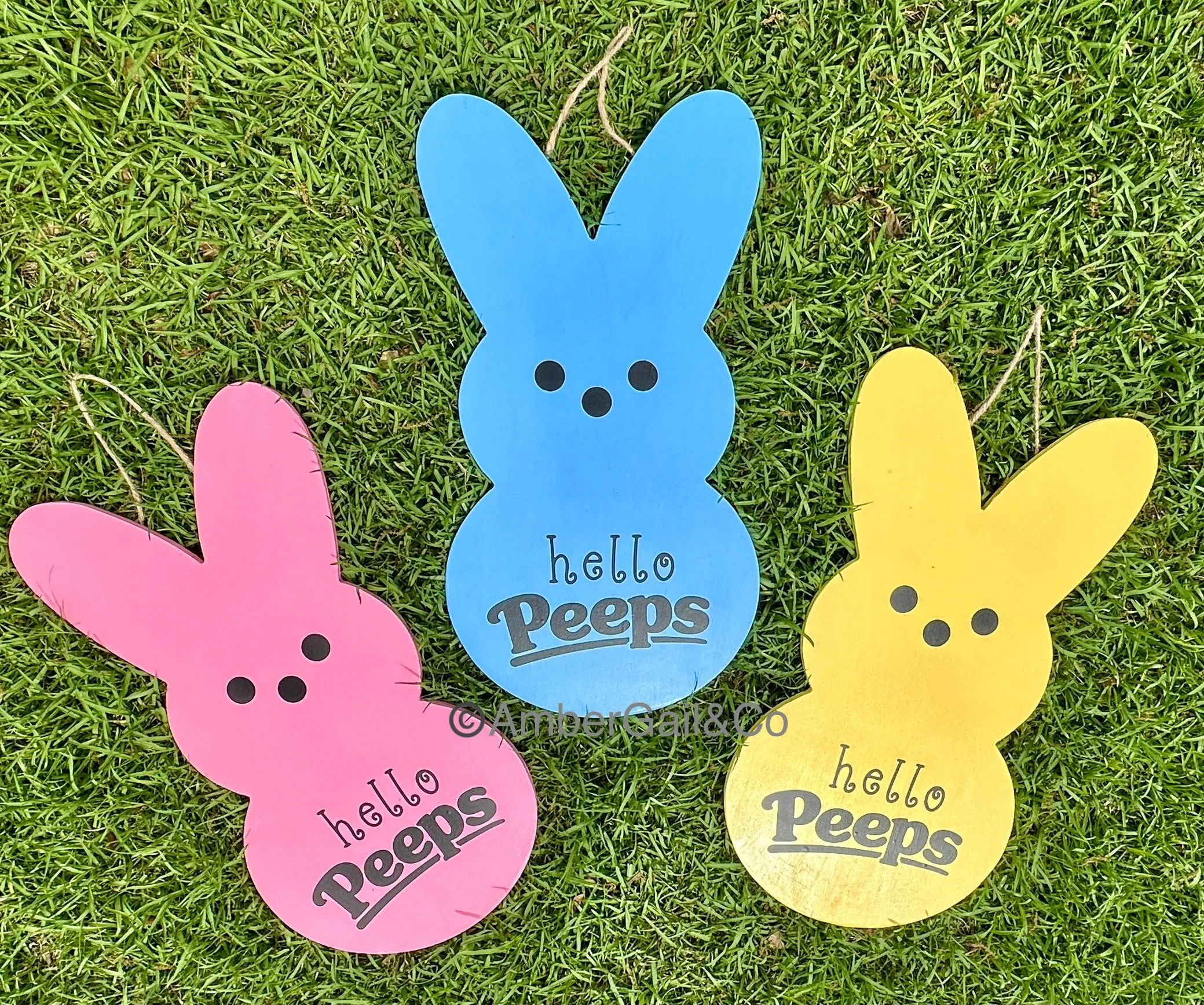 Peepish bunny door hanger