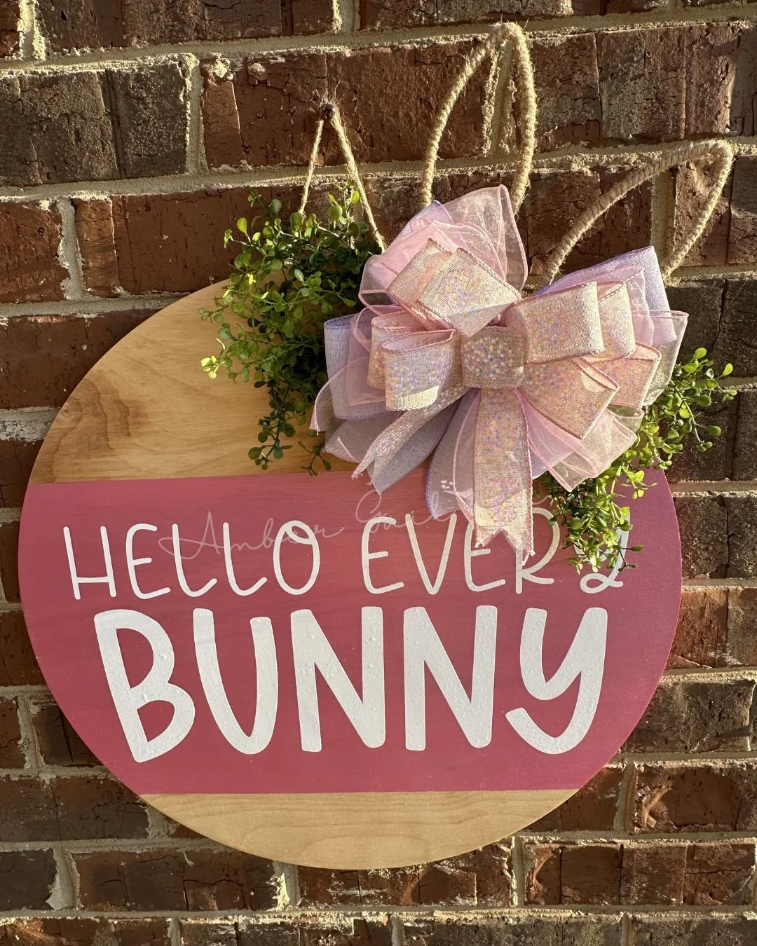 Hello Every Bunny Door Hanger RTS